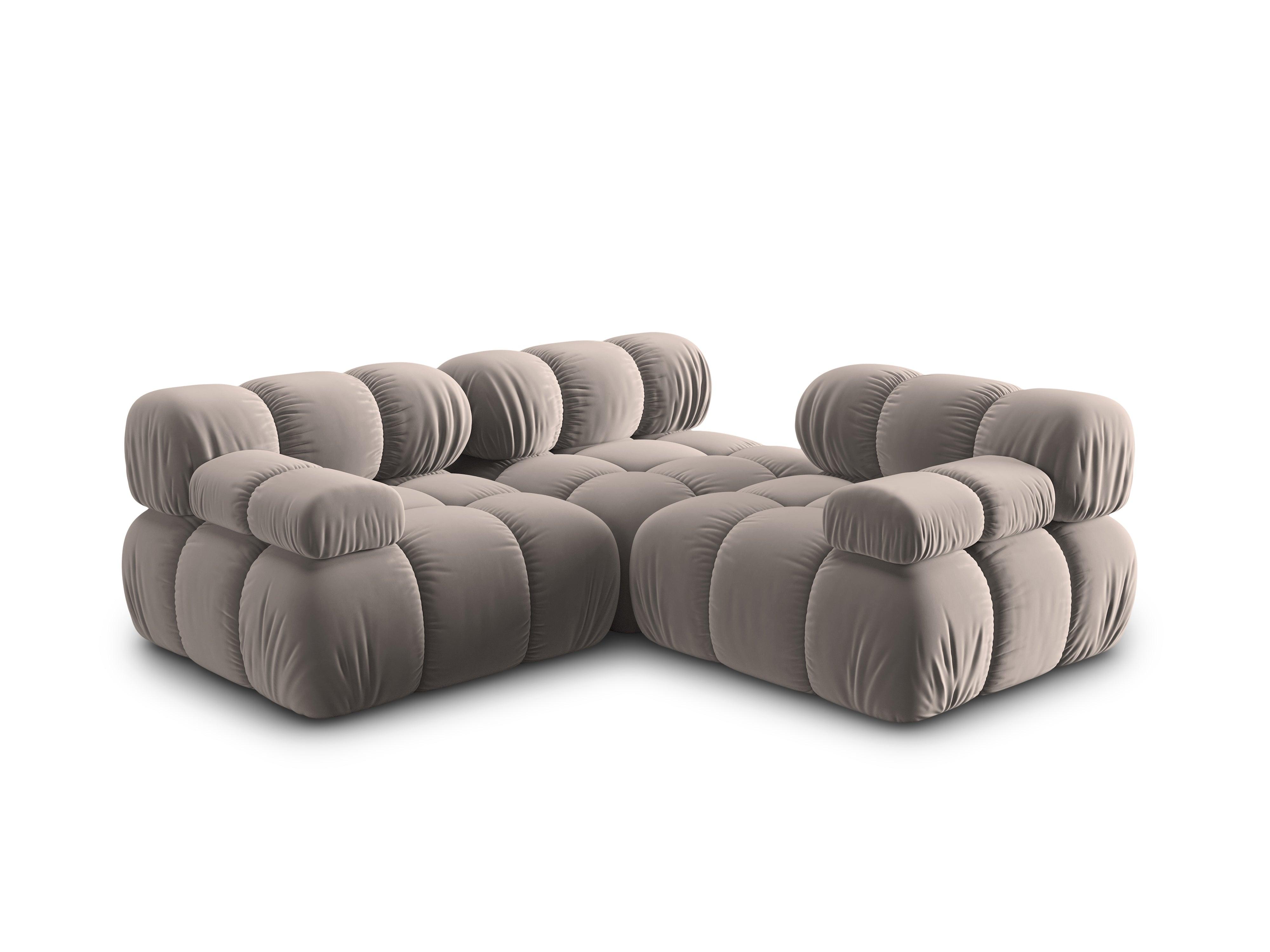 Sofa aksamitna 3-osobowa TROPEA cappuccino Milo Casa    Eye on Design