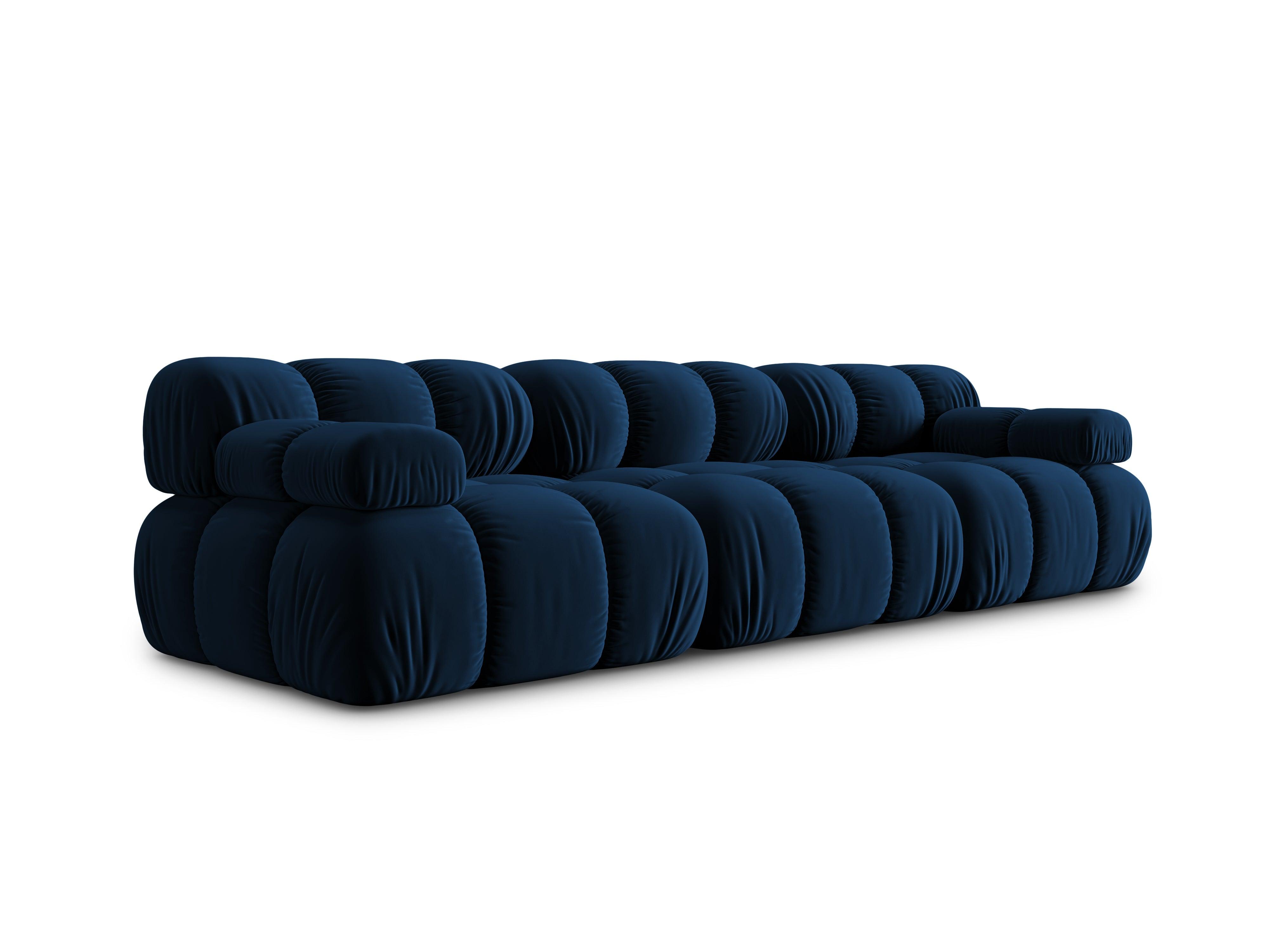 Sofa aksamitna 3-osobowa TROPEA granat królewski Milo Casa    Eye on Design