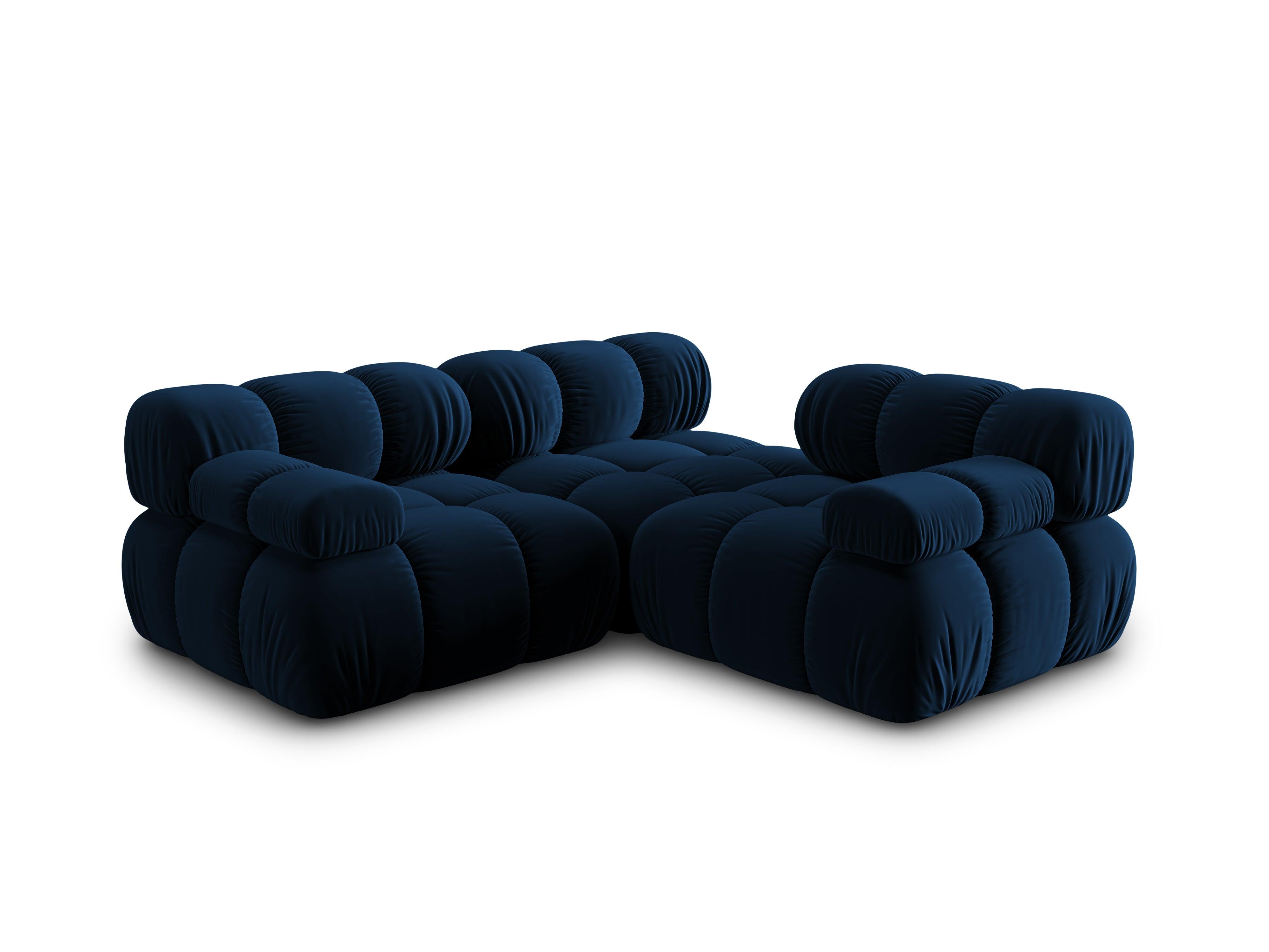 Sofa aksamitna 3-osobowa TROPEA granat królewski Milo Casa    Eye on Design