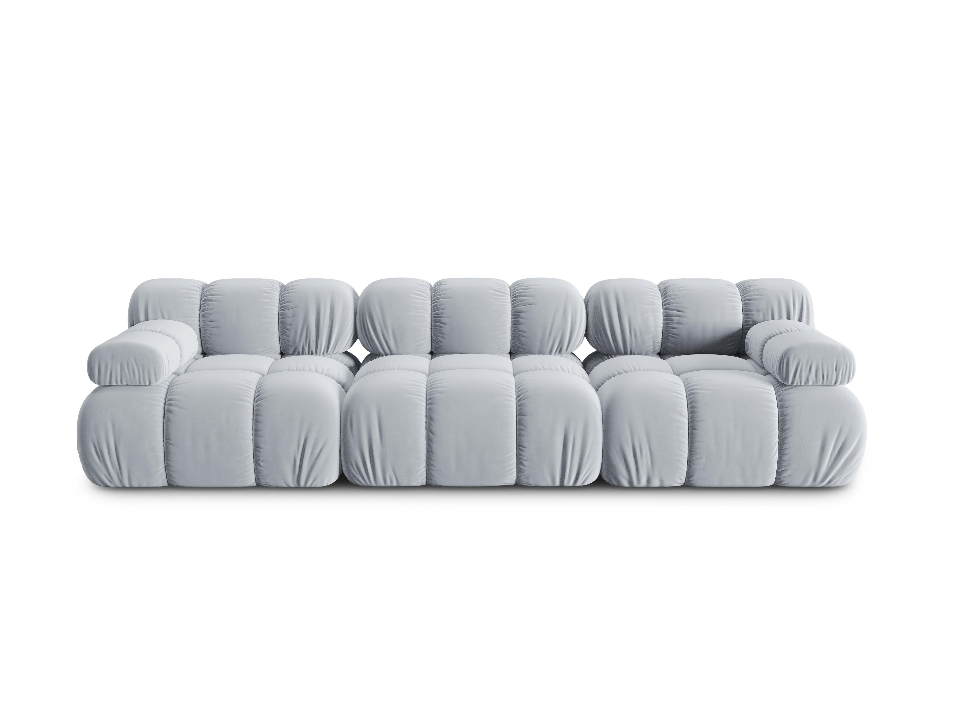 Sofa aksamitna 3-osobowa TROPEA jasnoniebieski Milo Casa    Eye on Design