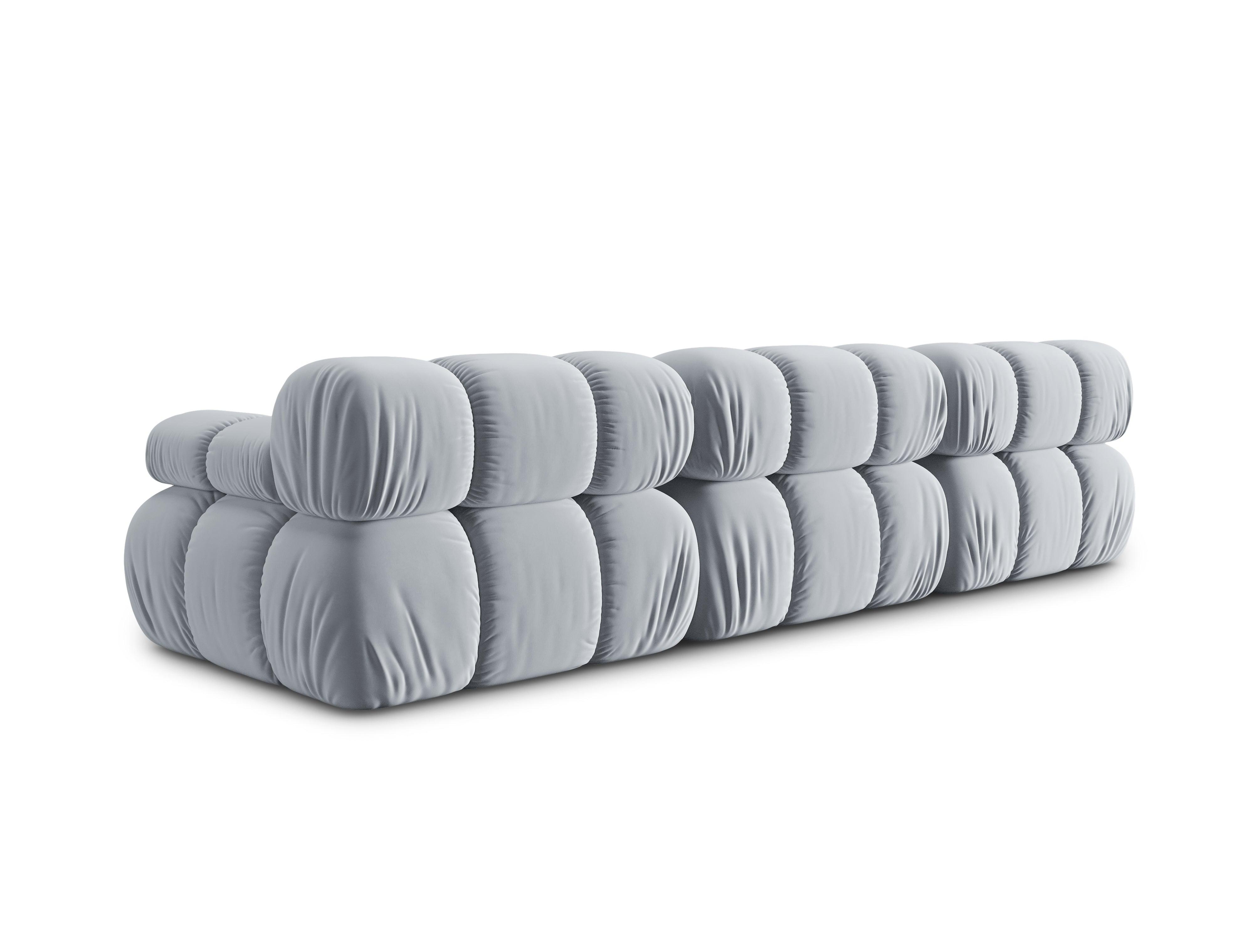 Sofa aksamitna 3-osobowa TROPEA jasnoniebieski Milo Casa    Eye on Design