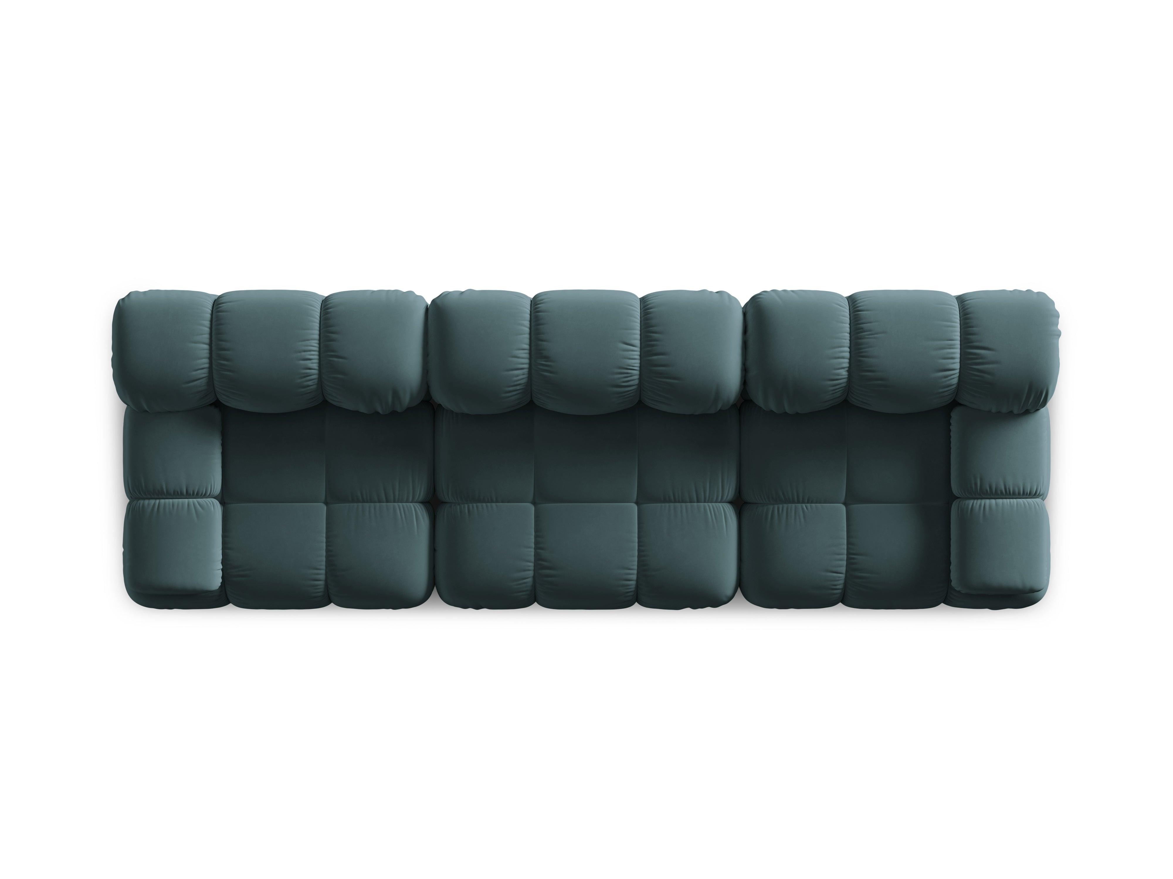 Sofa aksamitna 3-osobowa TROPEA petrol Milo Casa    Eye on Design