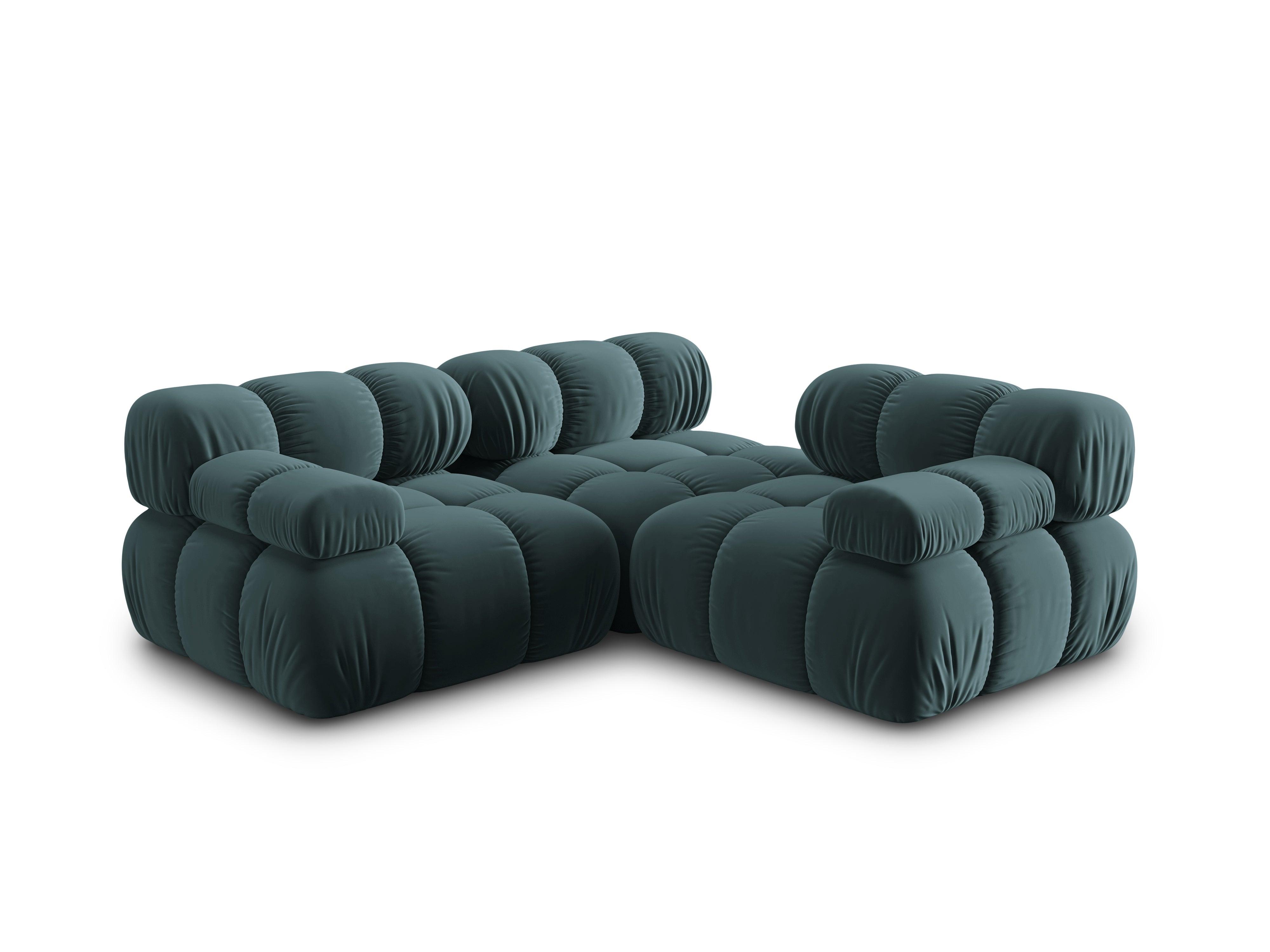 Sofa aksamitna 3-osobowa TROPEA petrol Milo Casa    Eye on Design