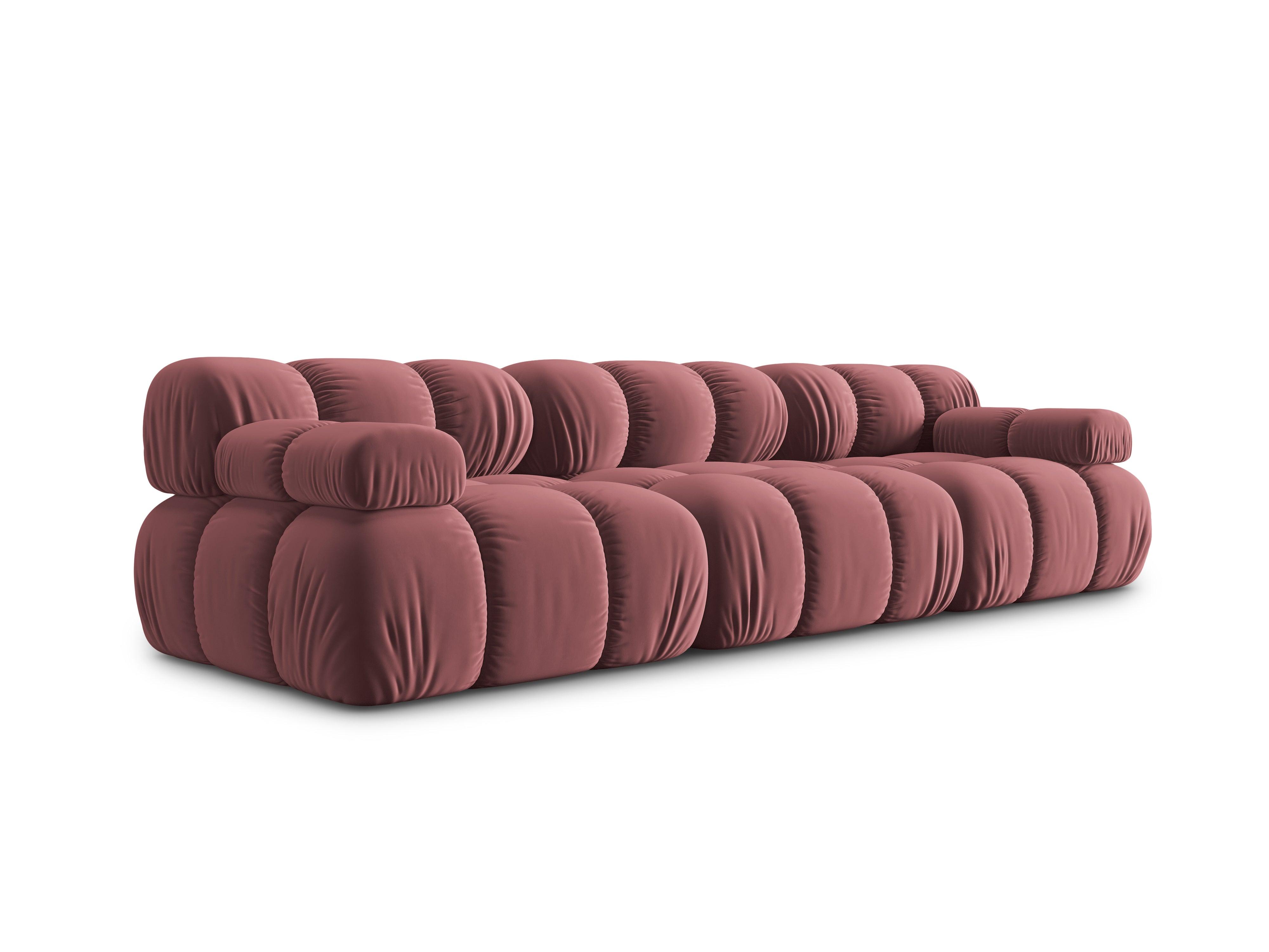 Sofa aksamitna 3-osobowa TROPEA różowy Milo Casa    Eye on Design