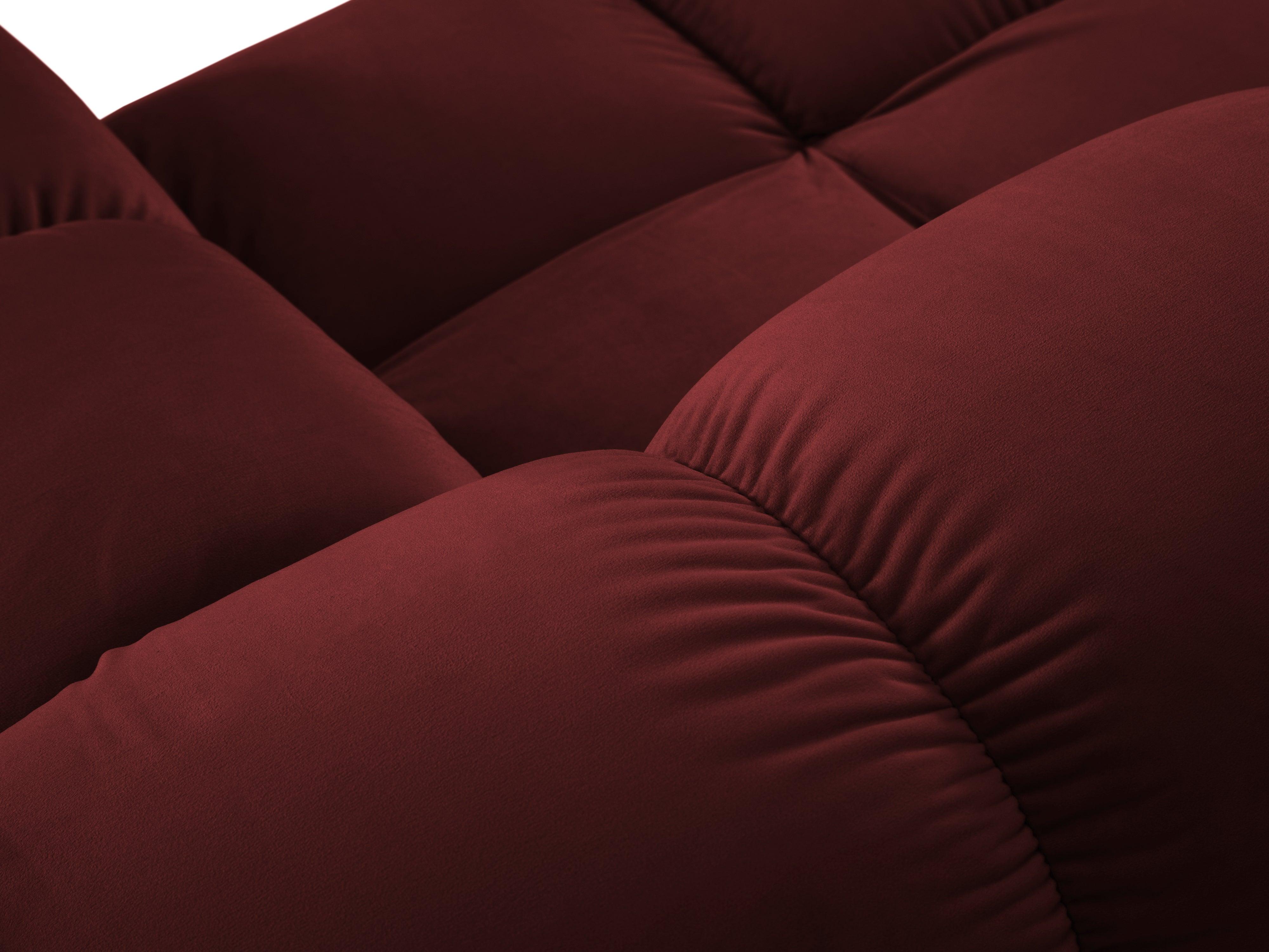 Sofa aksamitna 3-osobowa TROPEA rubinowy Milo Casa    Eye on Design