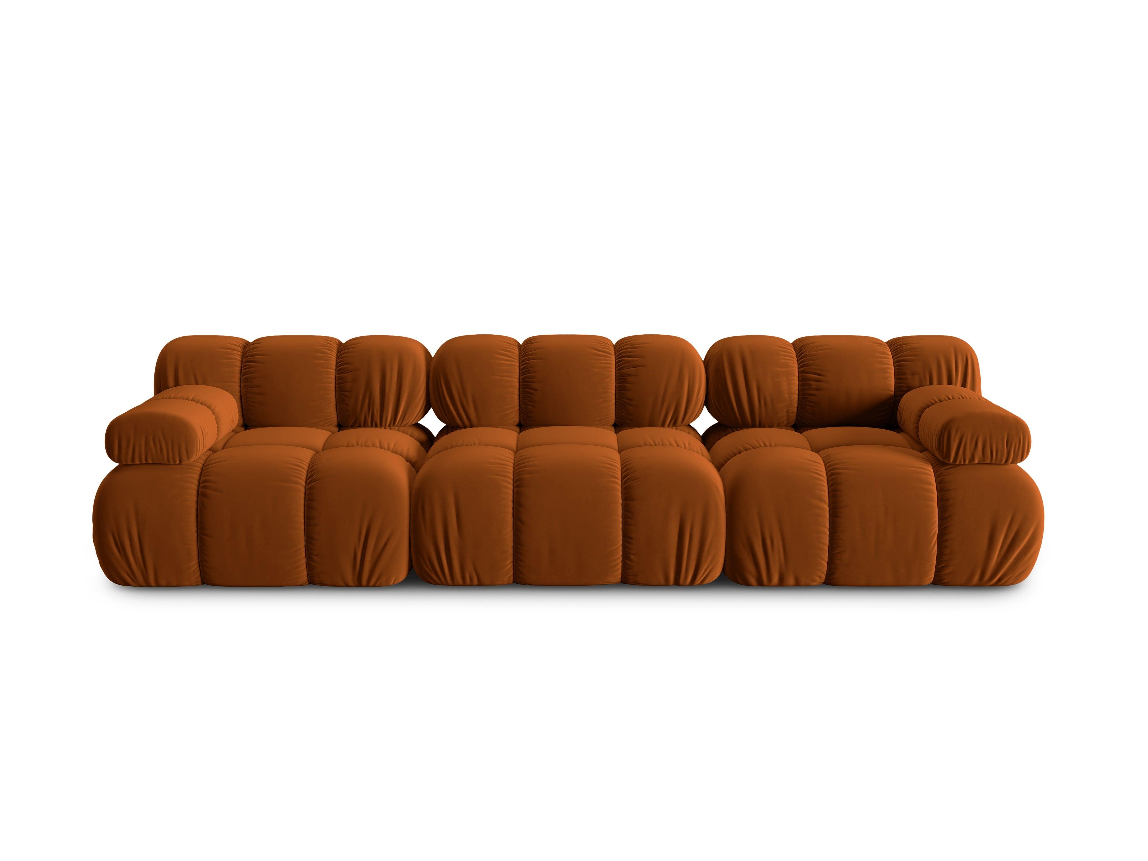 Sofa aksamitna 3-osobowa TROPEA terracotta Milo Casa    Eye on Design