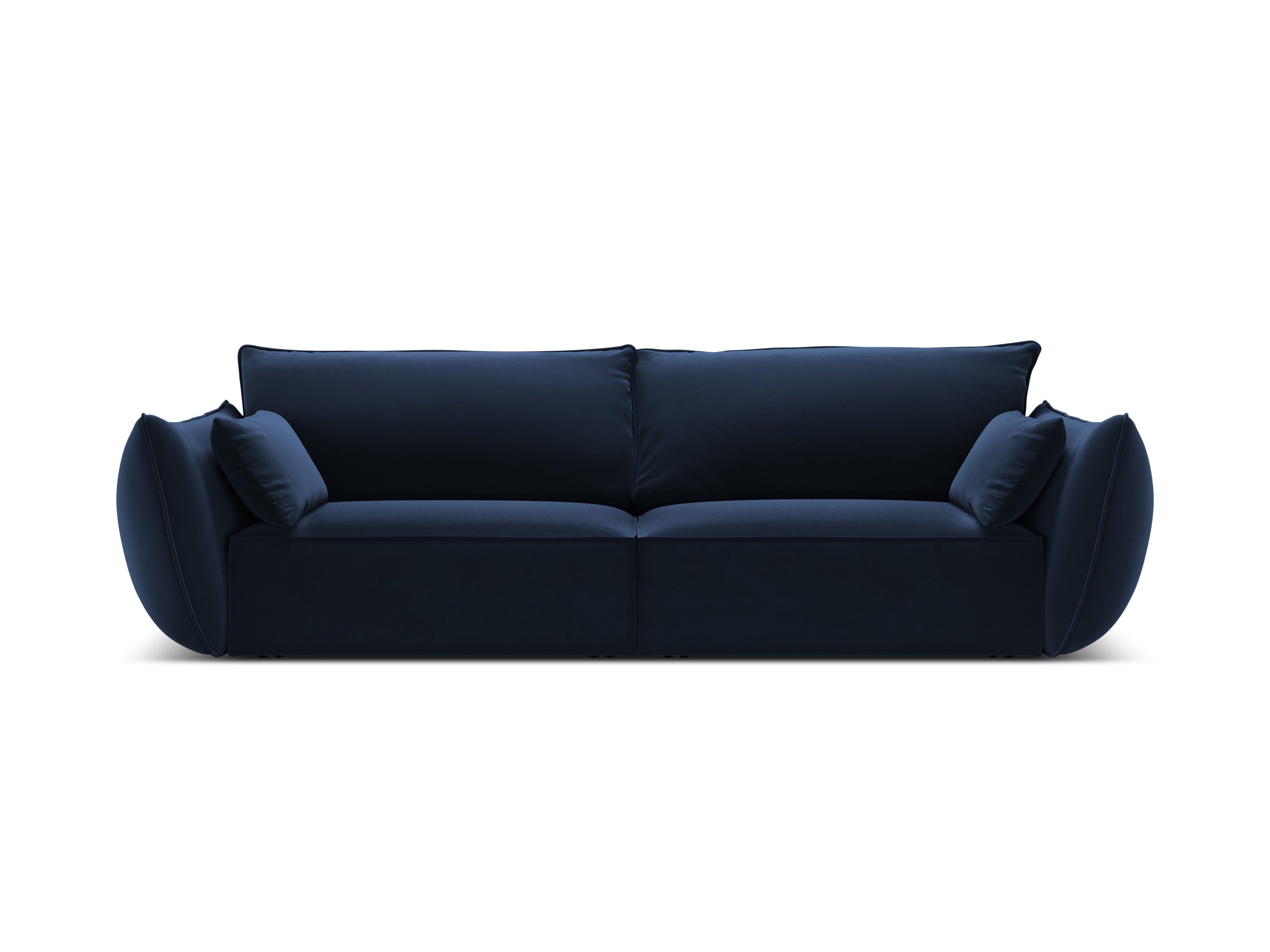 Sofa aksamitna 3-osobowa VANDA granatowy Mazzini Sofas    Eye on Design