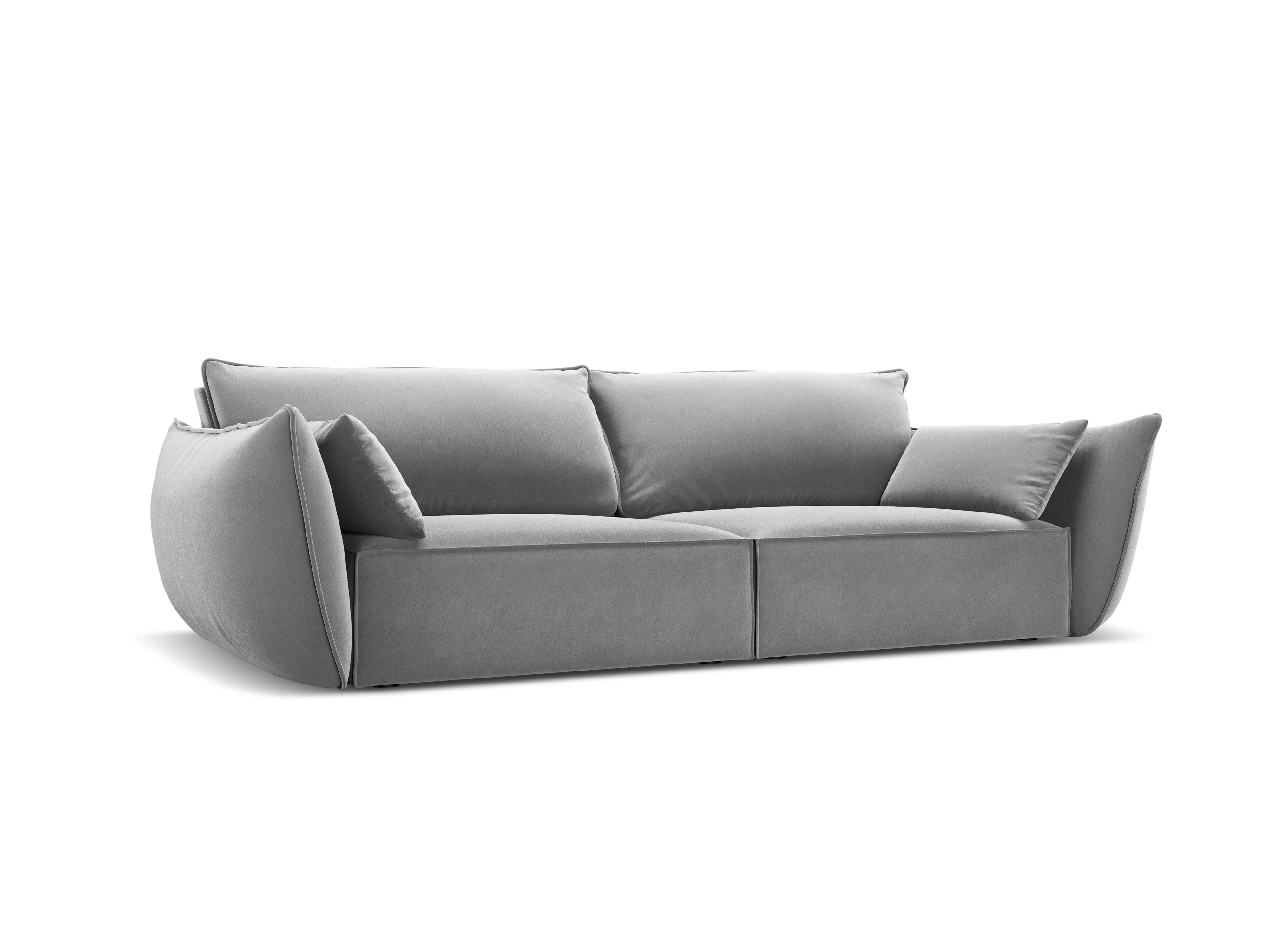 Sofa aksamitna 3-osobowa VANDA szary Mazzini Sofas    Eye on Design