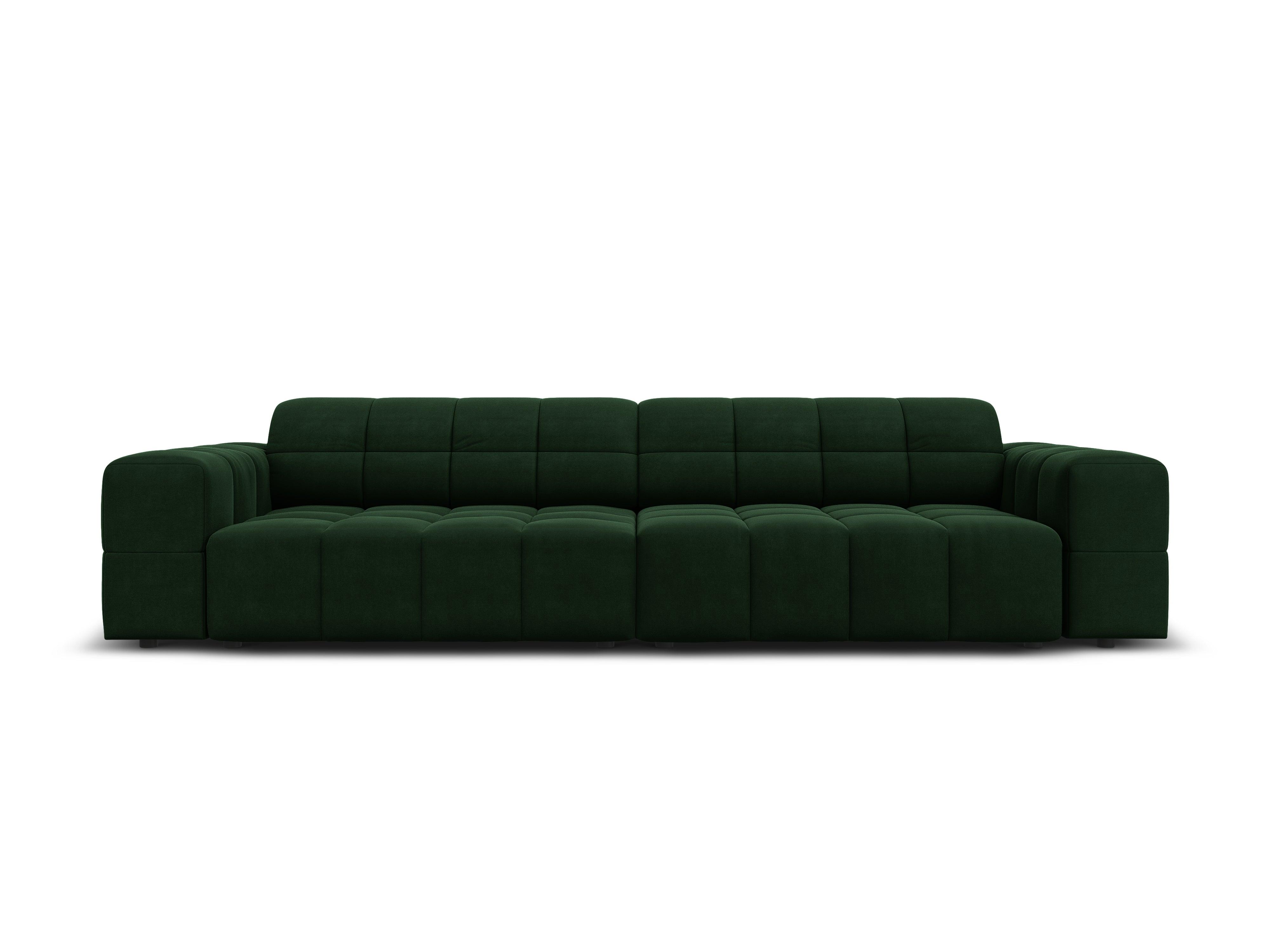 Sofa aksamitna 4-osobowa CHICAGO butelkowa zieleń Cosmopolitan Design    Eye on Design