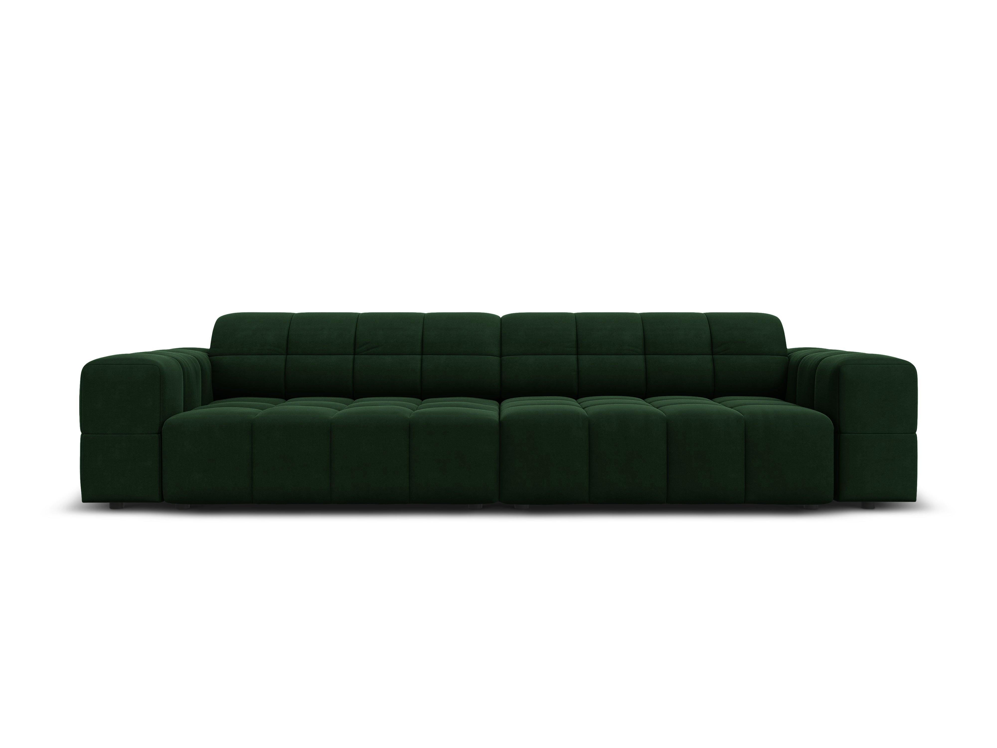 Sofa aksamitna 4-osobowa CHICAGO butelkowa zieleń Cosmopolitan Design    Eye on Design