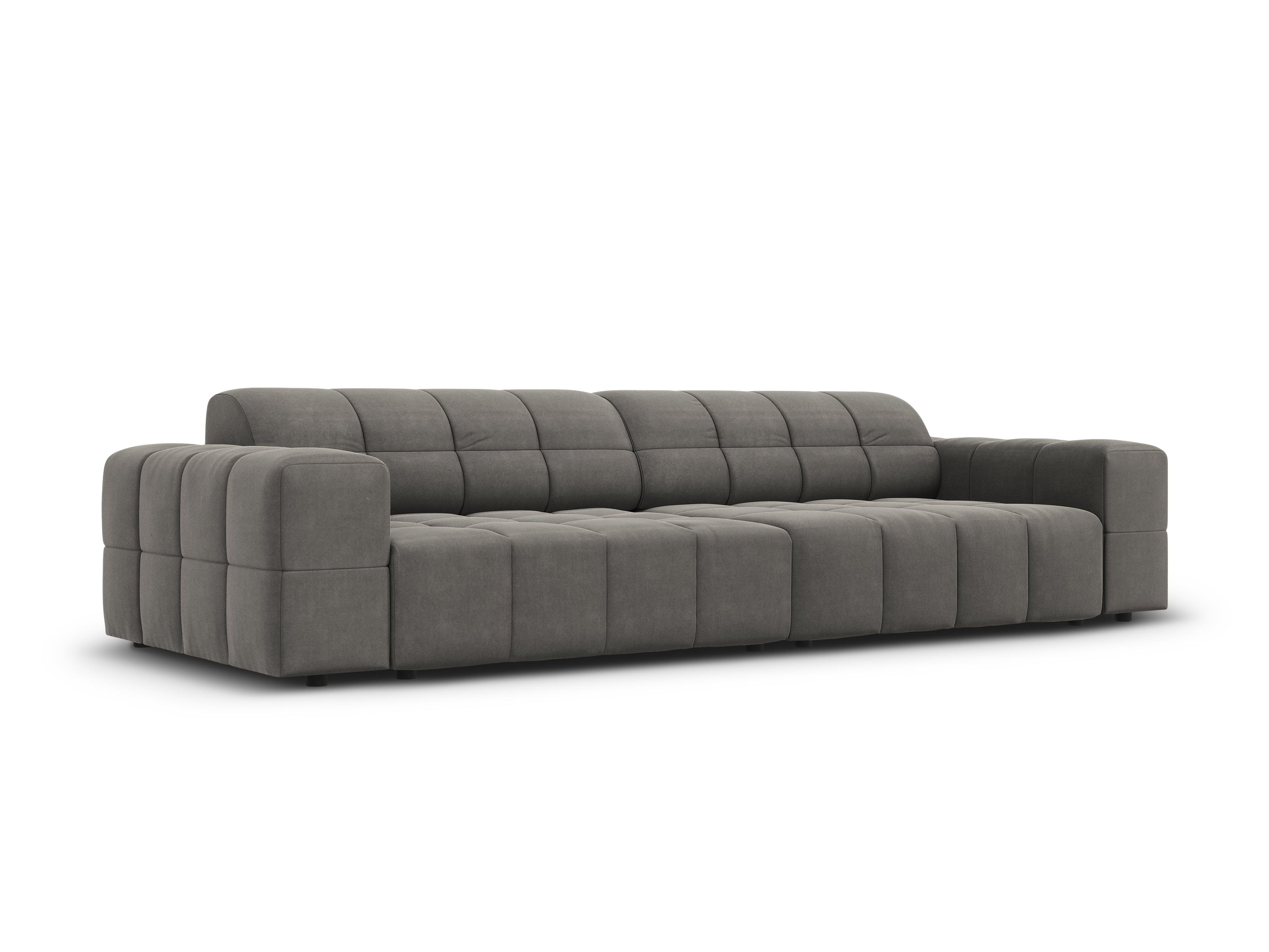 Sofa aksamitna 4-osobowa CHICAGO szary Cosmopolitan Design    Eye on Design