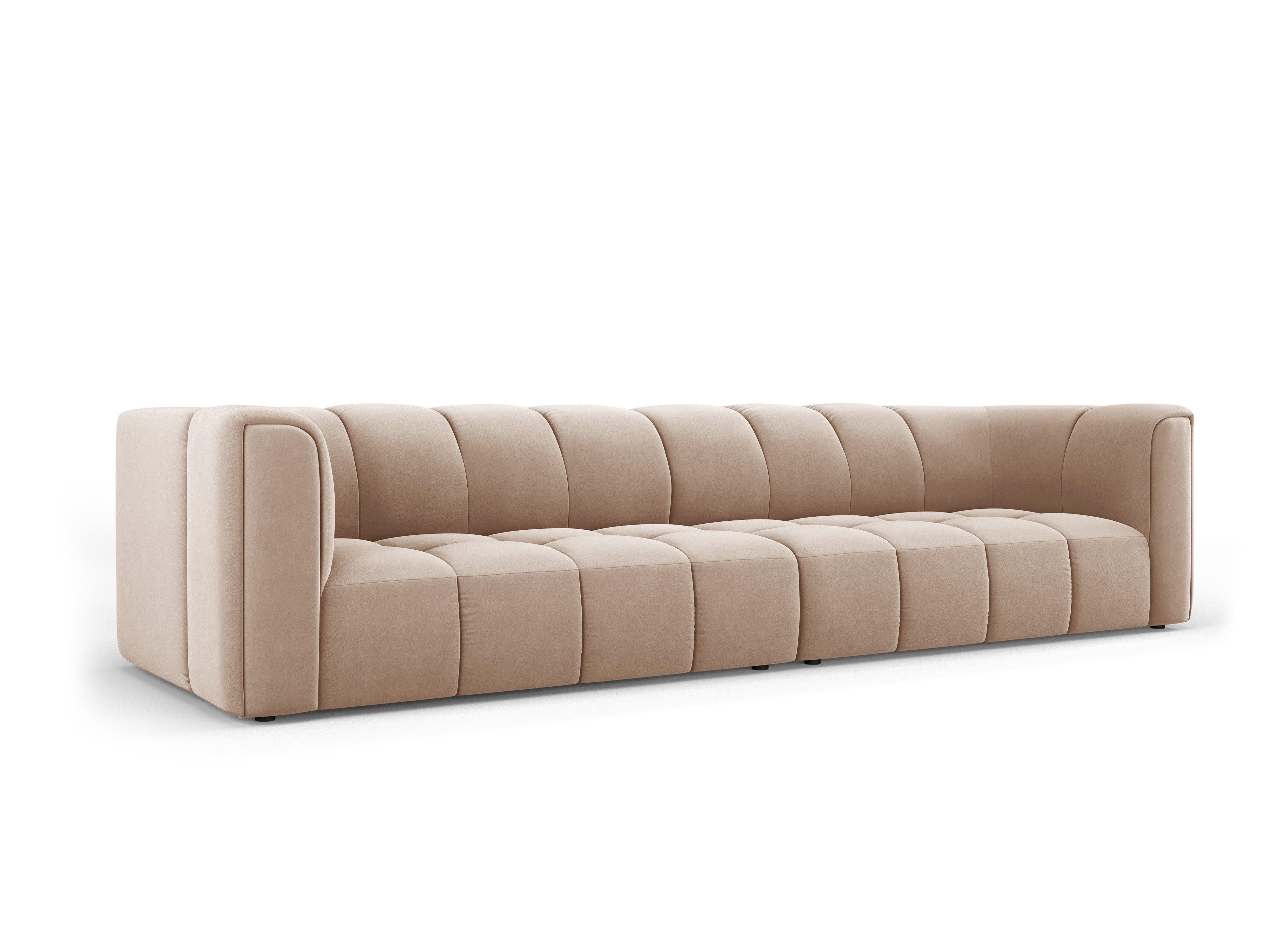 Sofa aksamitna 4-osobowa FRANCESCA beżowy Milo Casa    Eye on Design