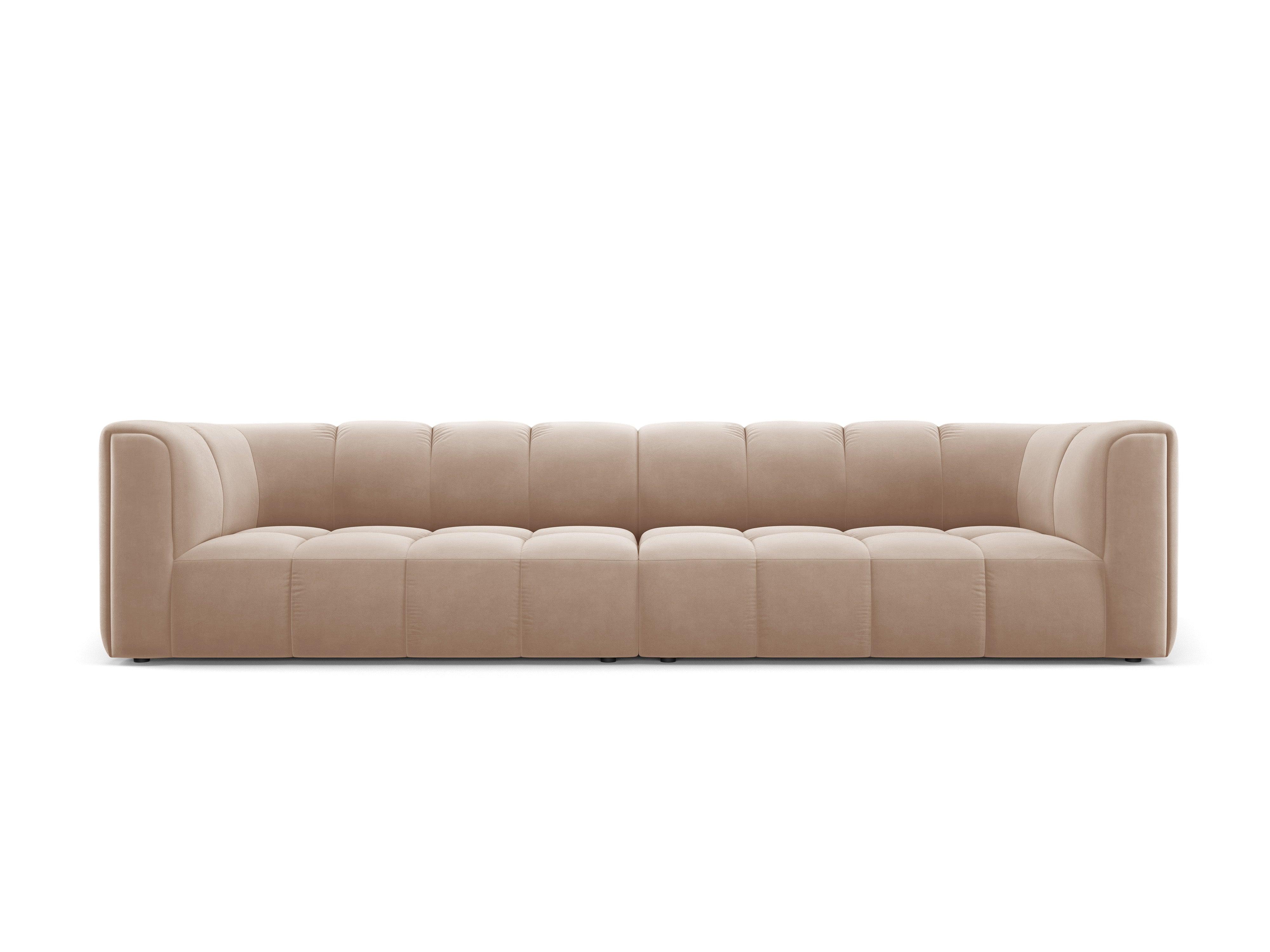 Sofa aksamitna 4-osobowa FRANCESCA beżowy Milo Casa    Eye on Design