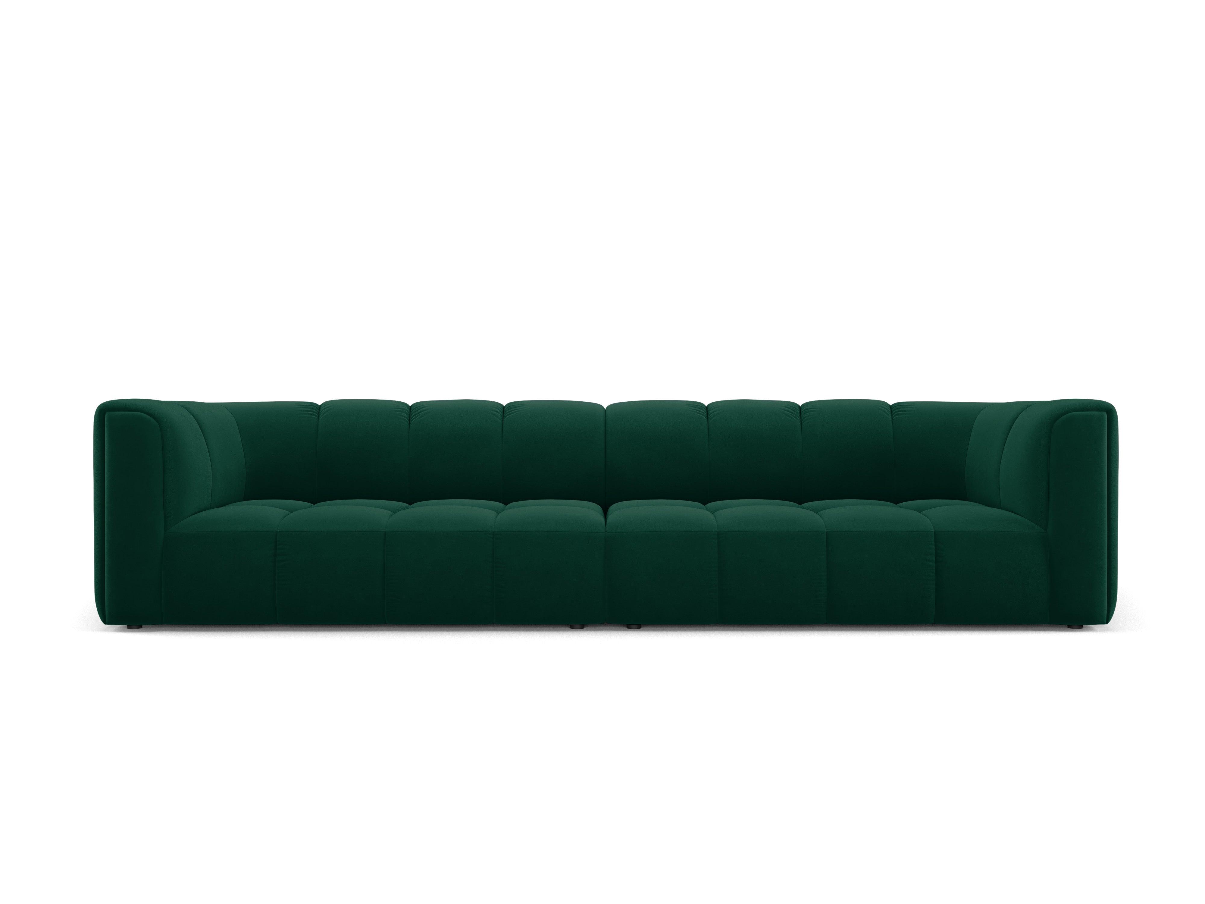 Sofa aksamitna 4-osobowa FRANCESCA butelkowa zieleń Milo Casa    Eye on Design