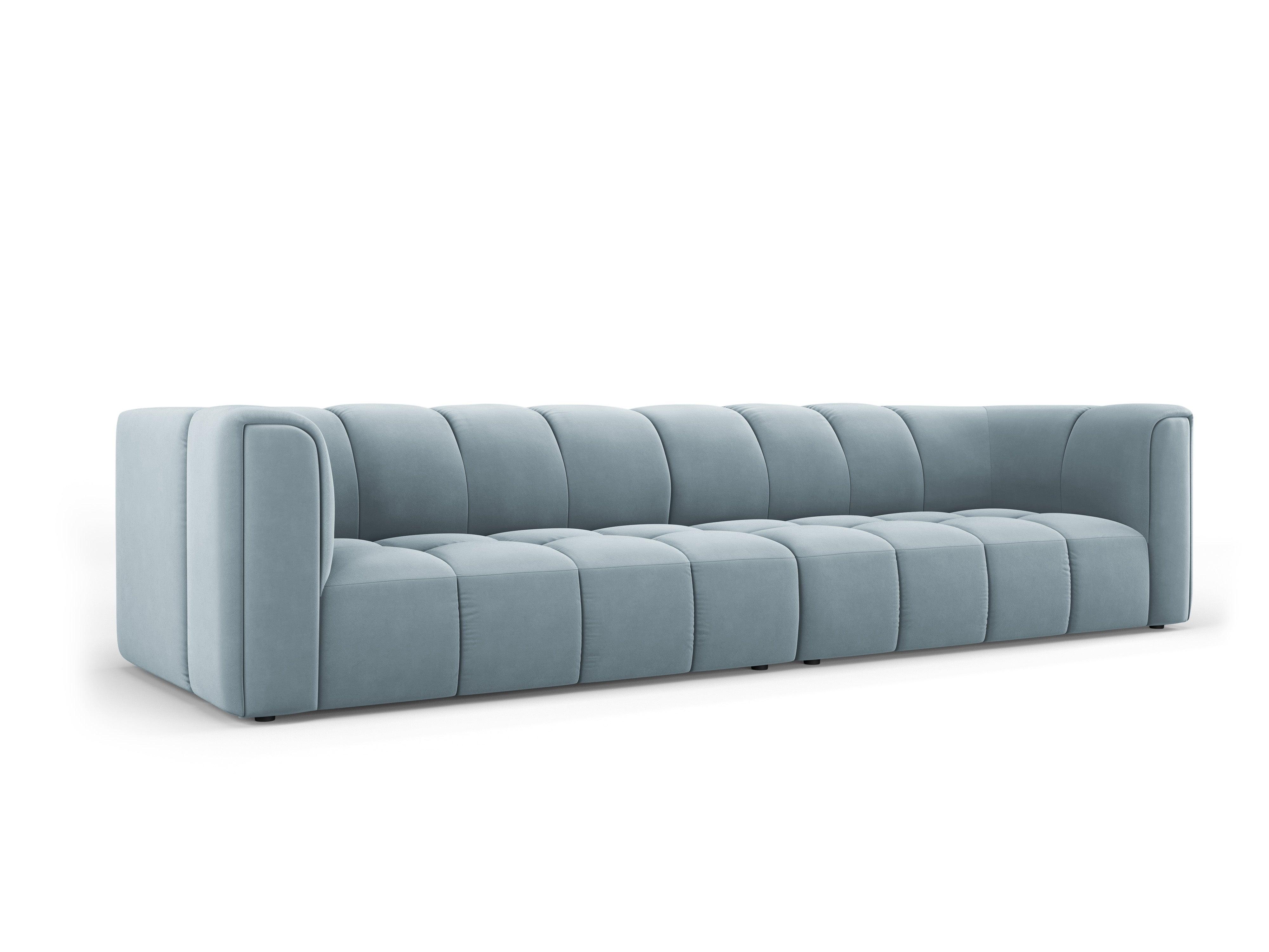 Sofa aksamitna 4-osobowa FRANCESCA jasnoniebieski Milo Casa    Eye on Design