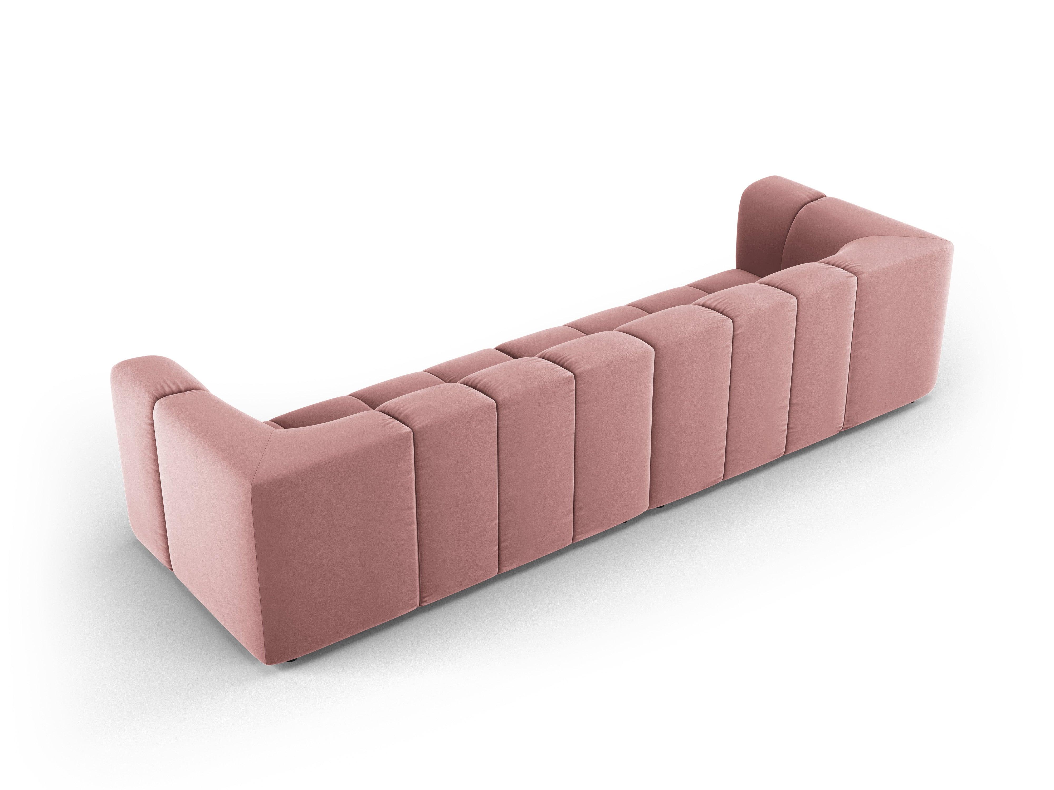 Sofa aksamitna 4-osobowa FRANCESCA różowy Milo Casa    Eye on Design