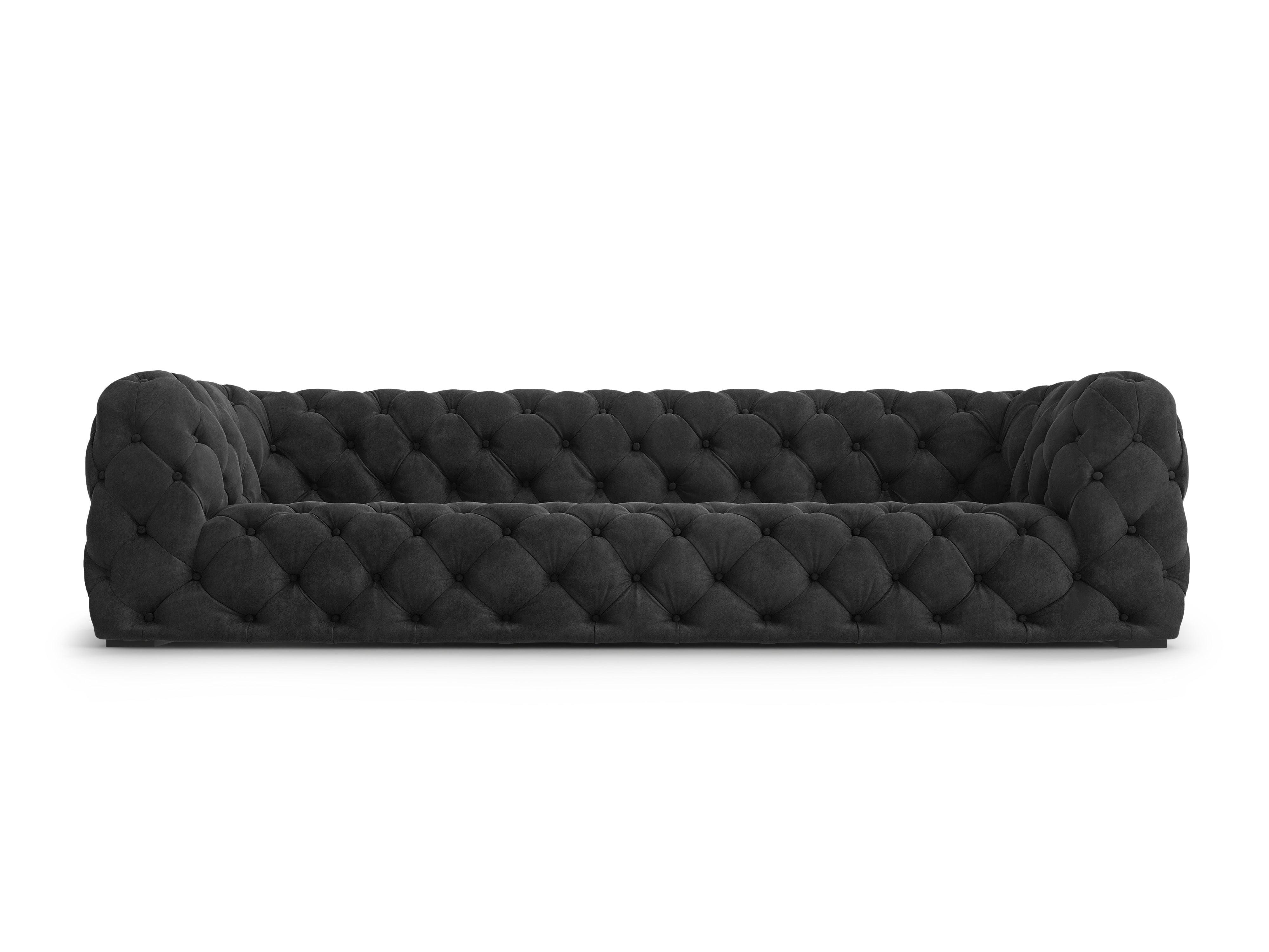 Sofa aksamitna 4-osobowa LOGE ciemnoszary Windsor & Co    Eye on Design