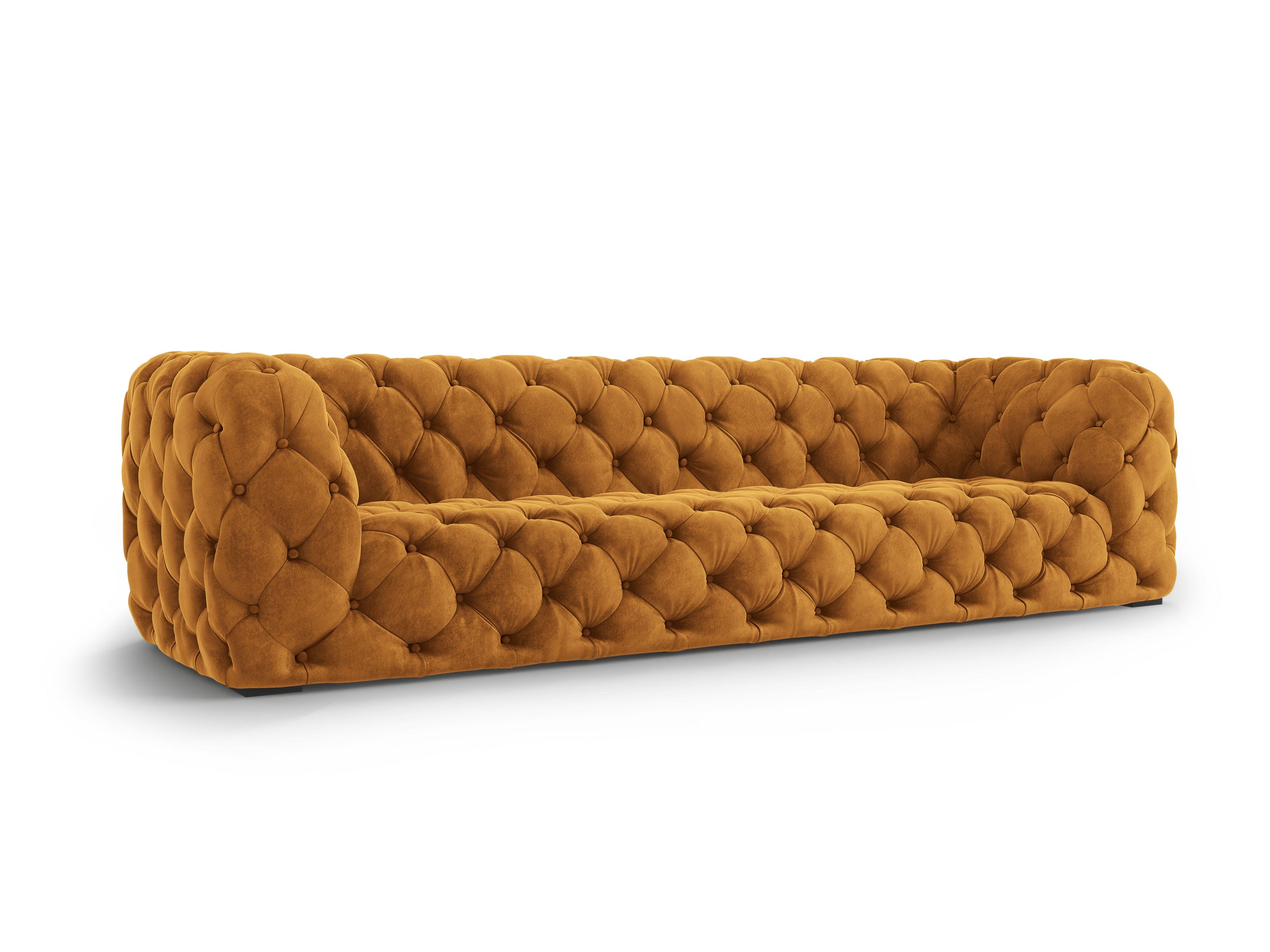 Sofa aksamitna 4-osobowa LOGE miedziany Windsor & Co    Eye on Design