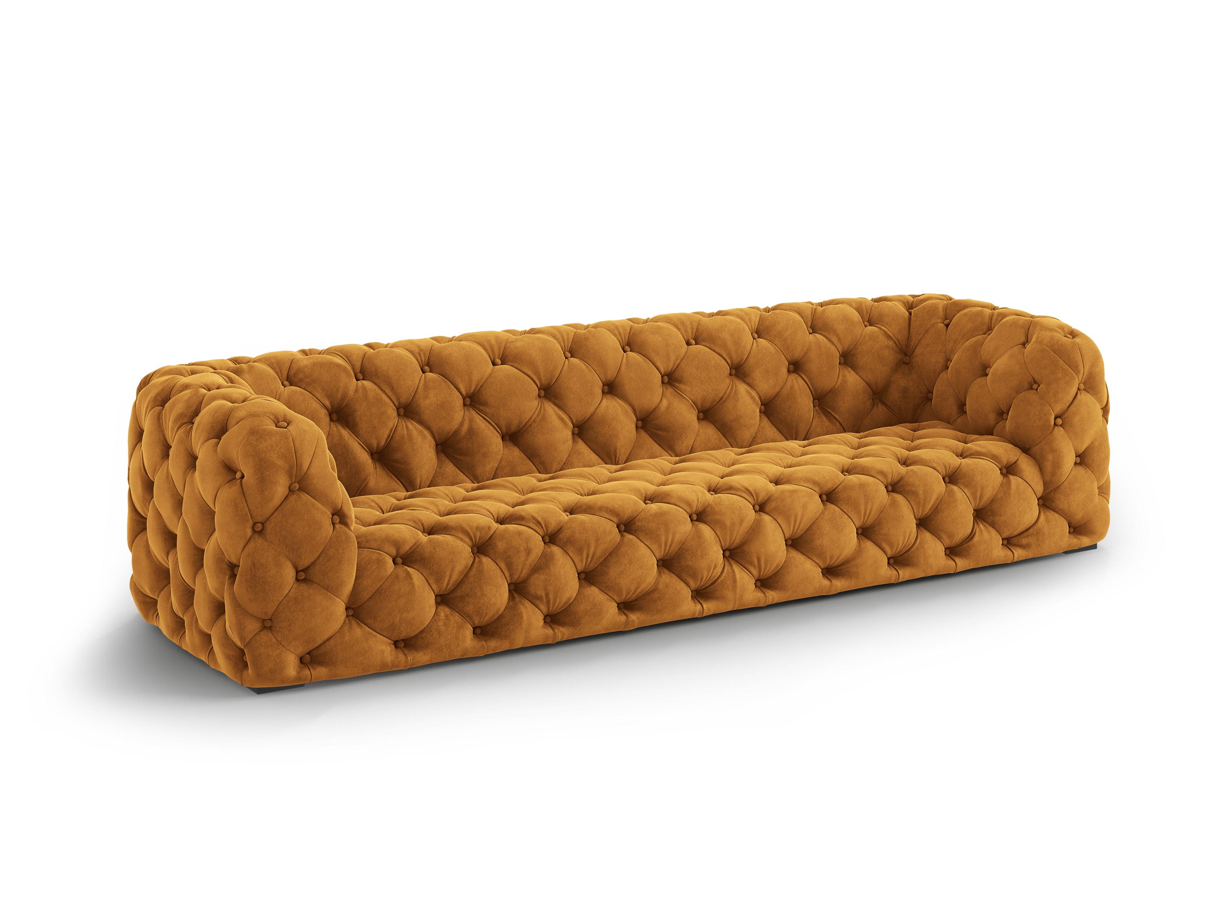 Sofa aksamitna 4-osobowa LOGE miedziany Windsor & Co    Eye on Design