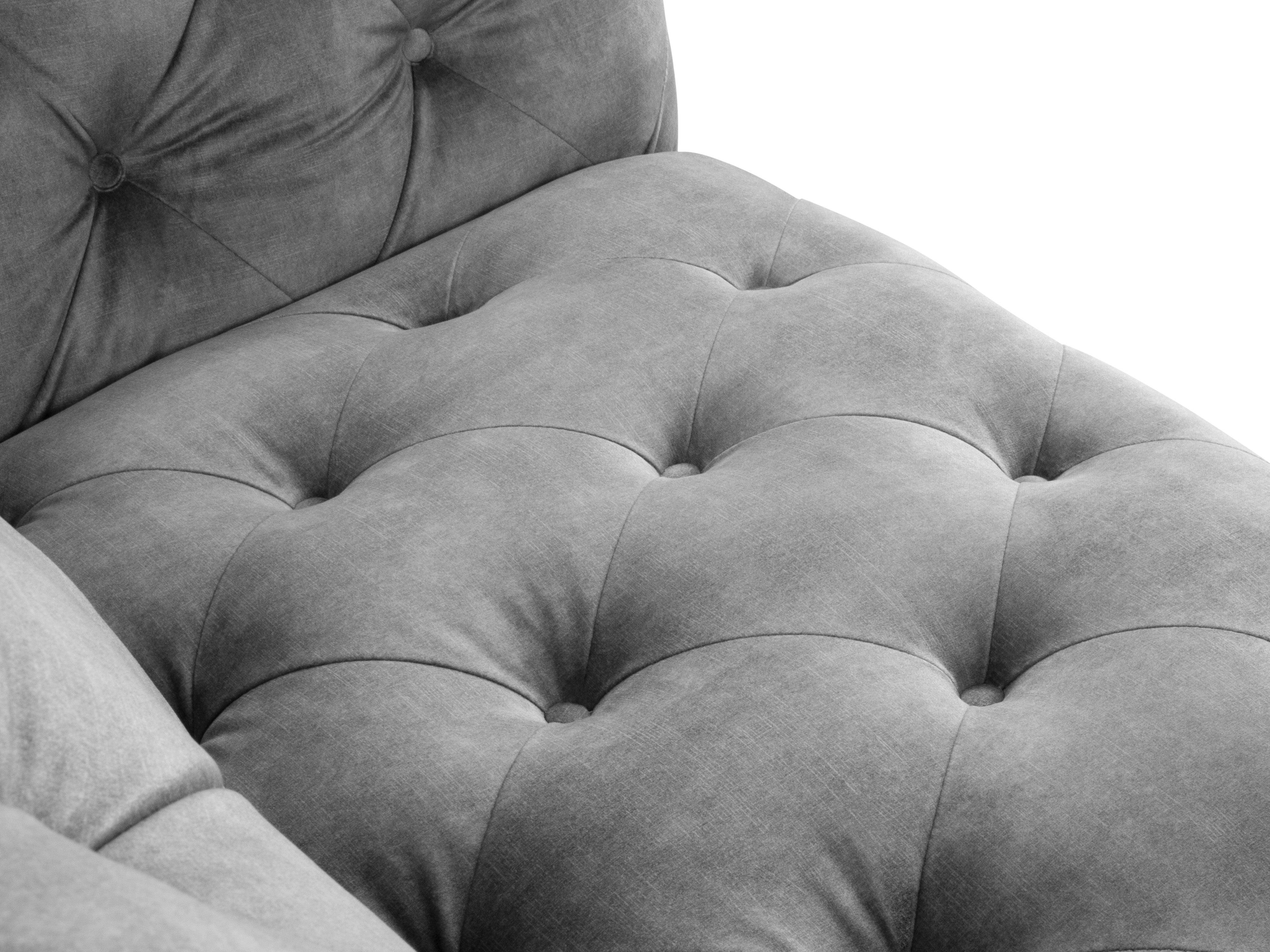 Sofa aksamitna 4-osobowa LOGE szary Windsor & Co    Eye on Design