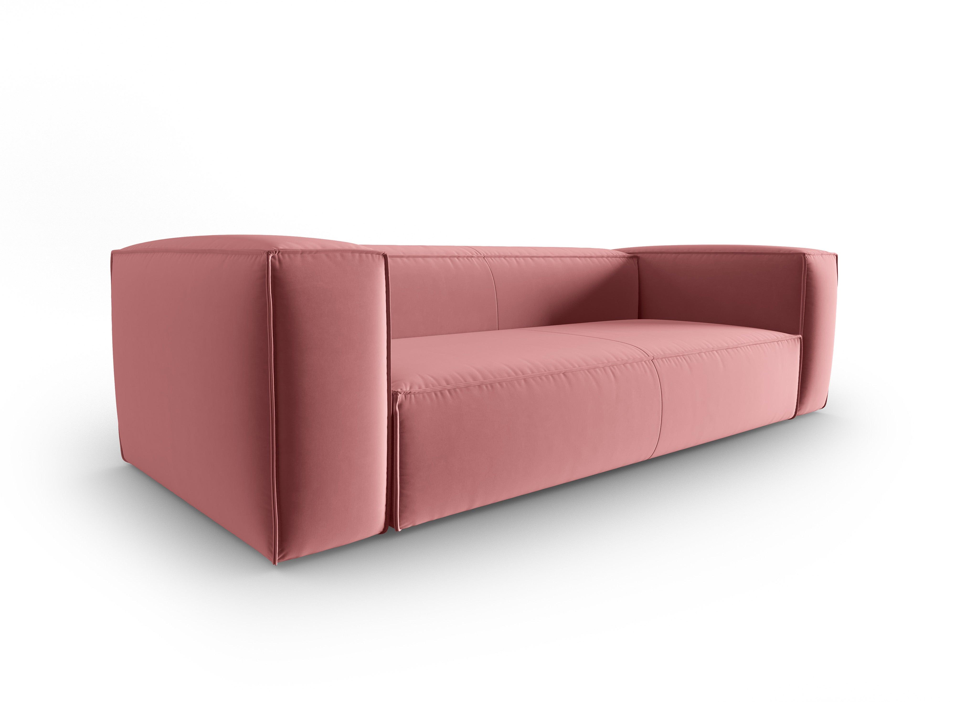 Sofa aksamitna 4-osobowa MACKAY łososiowy Cosmopolitan Design    Eye on Design