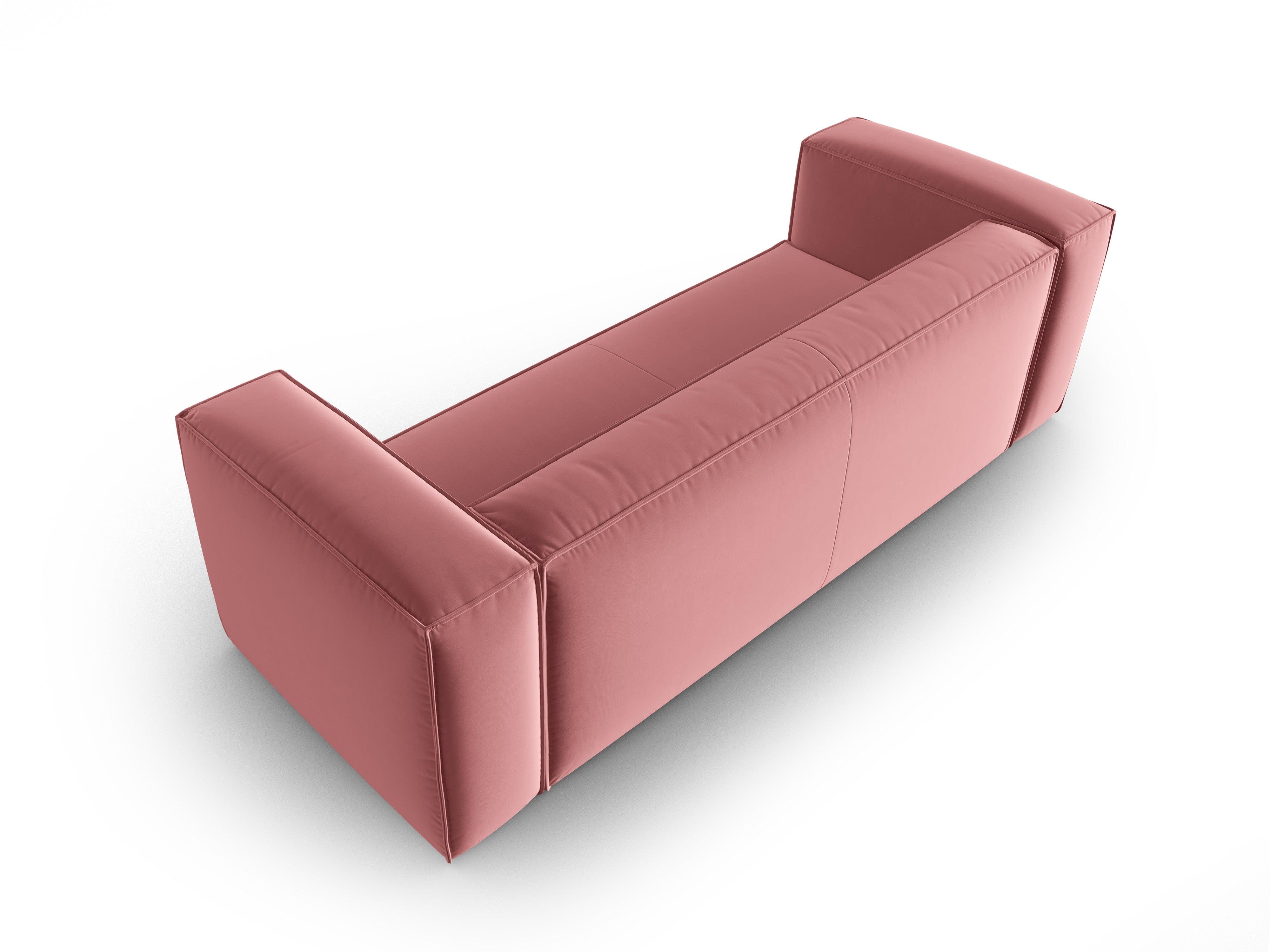 Sofa aksamitna 4-osobowa MACKAY łososiowy Cosmopolitan Design    Eye on Design