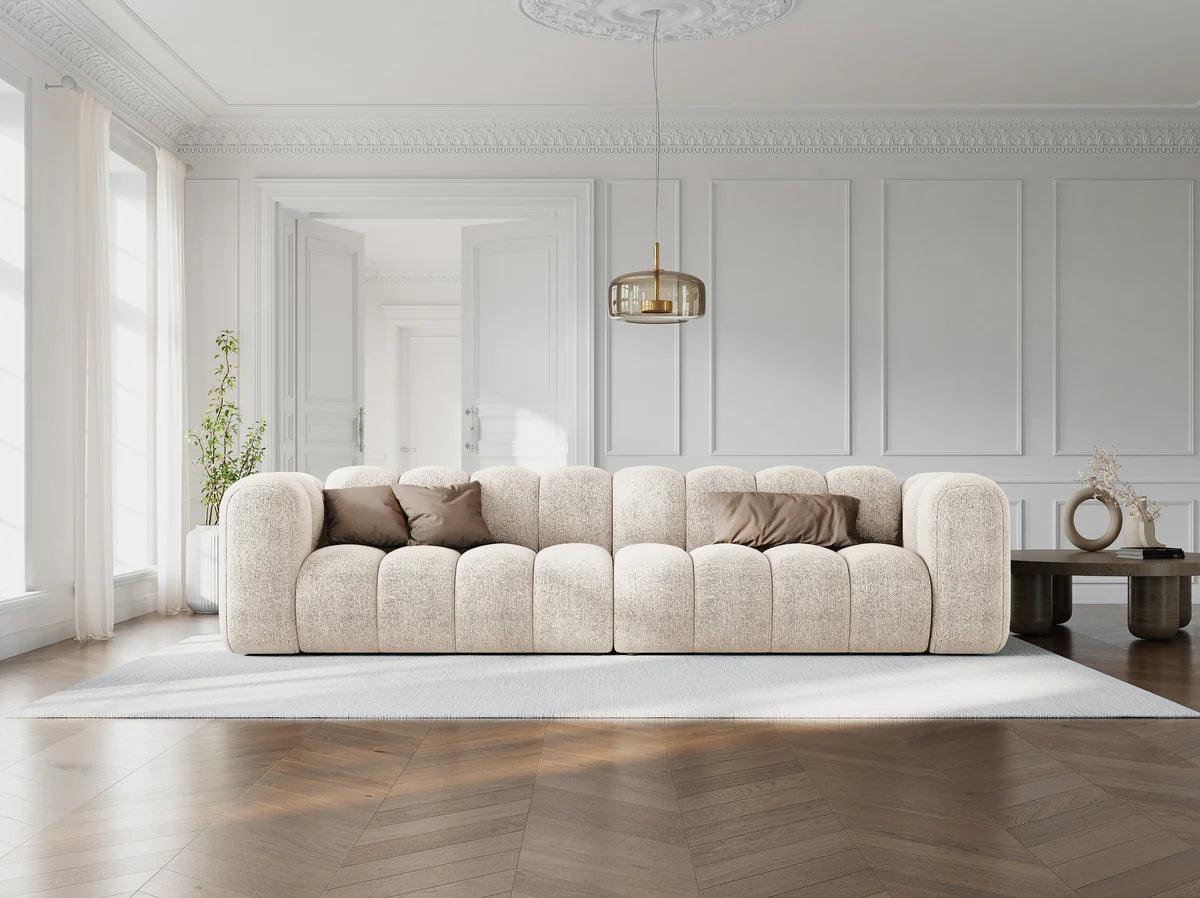 Sofa aksamitna 4-osobowa SKYLER granatowy Interieurs 86    Eye on Design