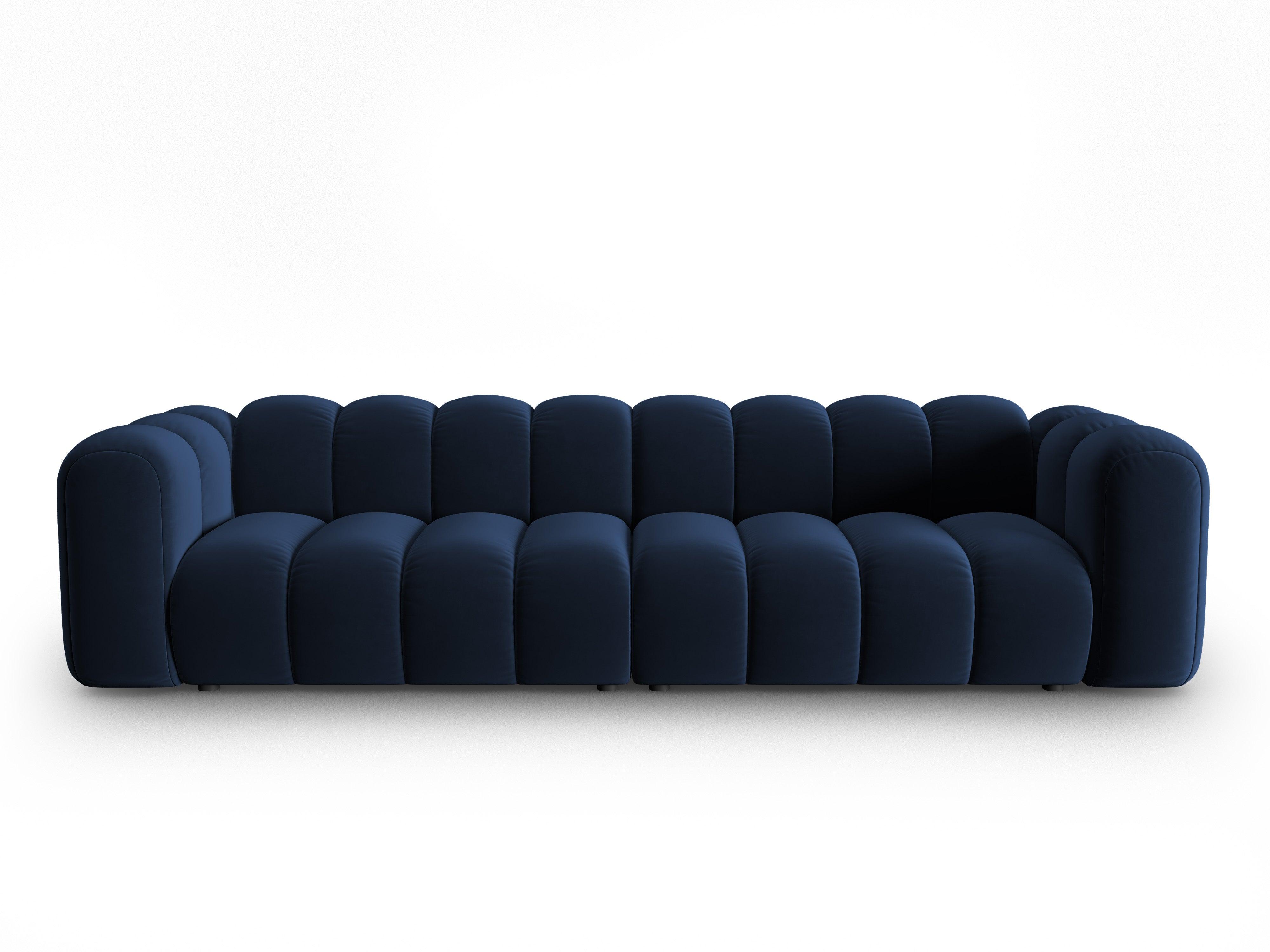 Sofa aksamitna 4-osobowa SKYLER granatowy Interieurs 86    Eye on Design