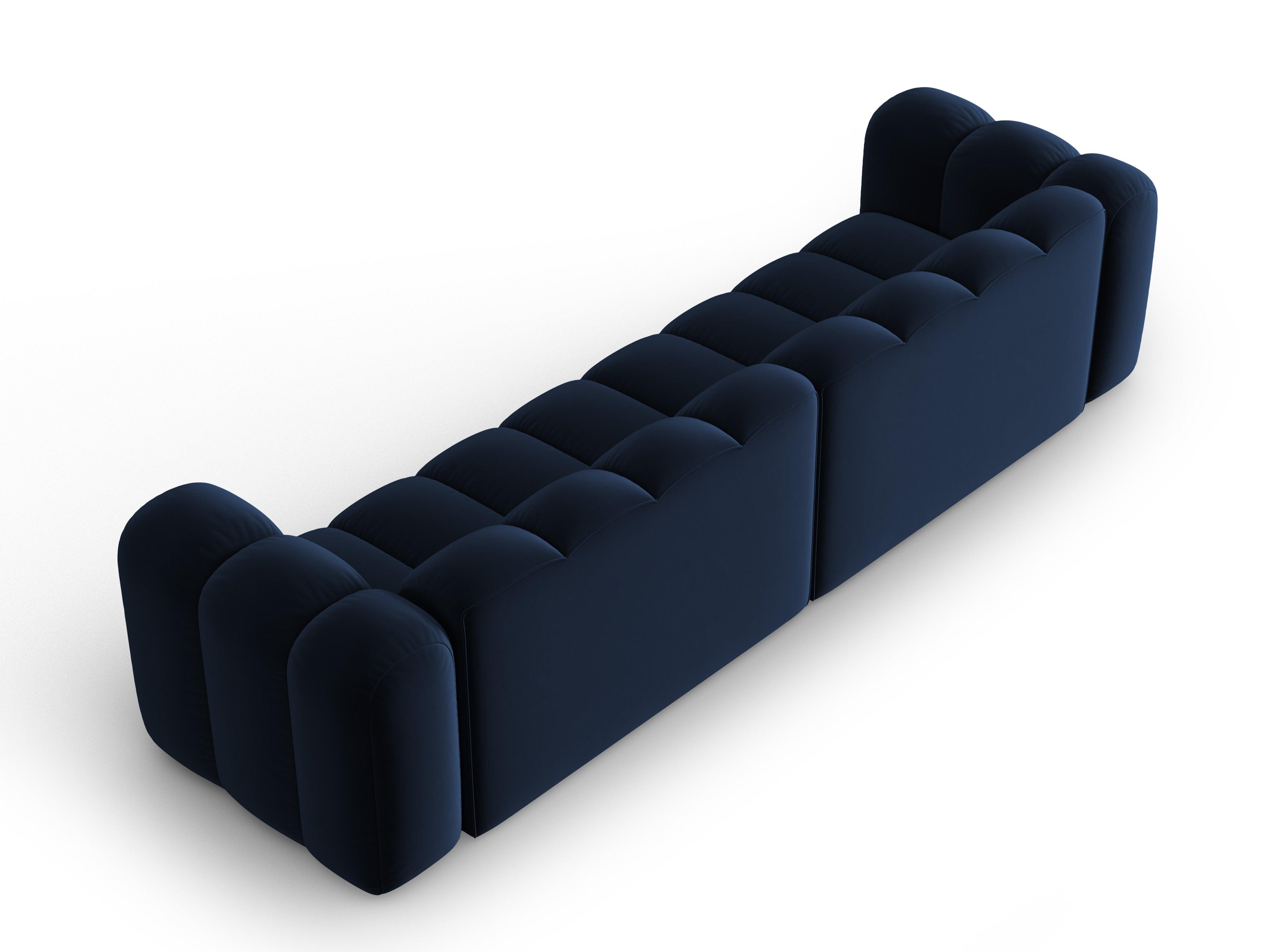 Sofa aksamitna 4-osobowa SKYLER granatowy Interieurs 86    Eye on Design