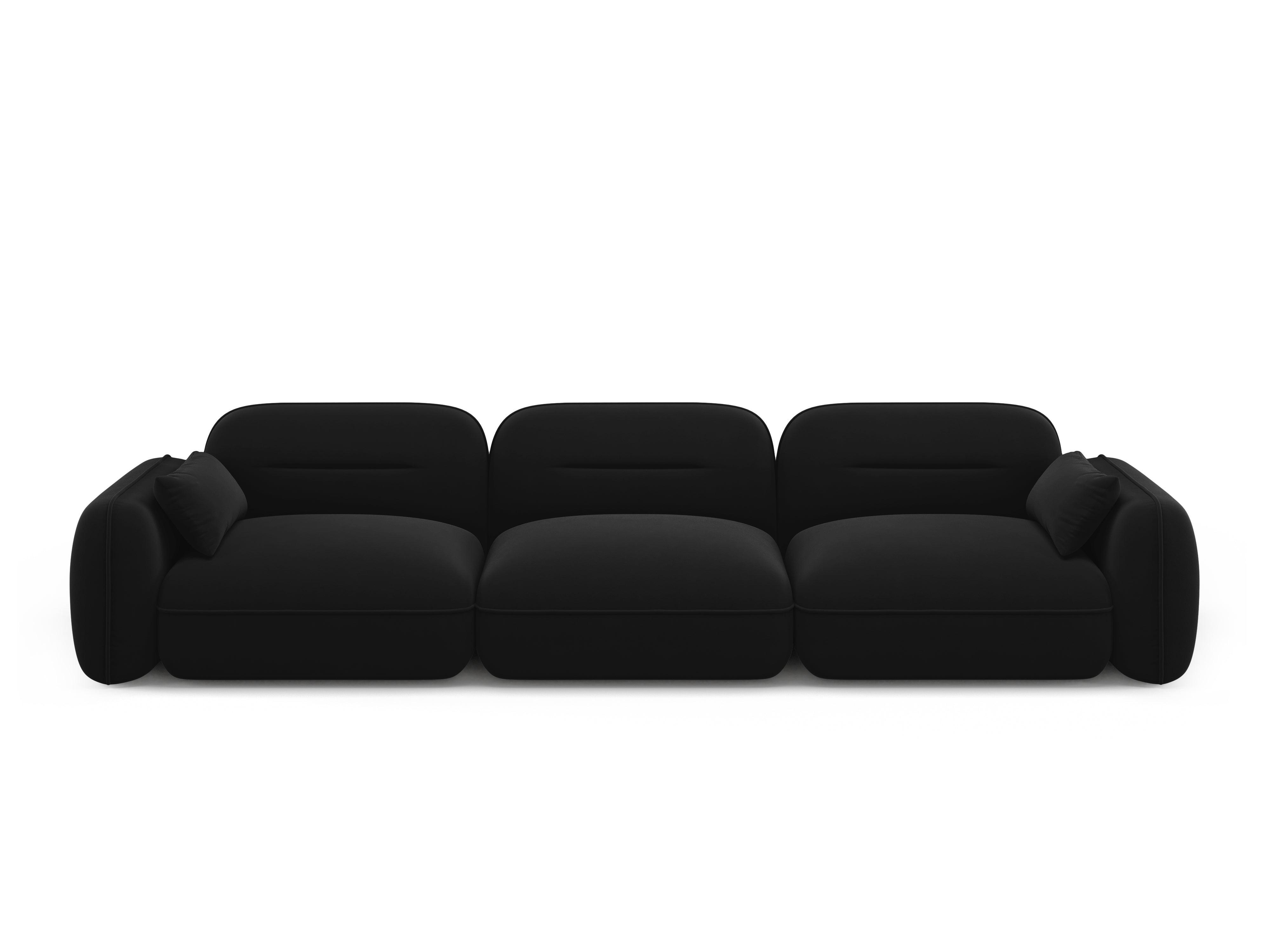 Sofa modułowa aksamitna 4-osobowa SYDNEY czarny Cosmopolitan Design    Eye on Design