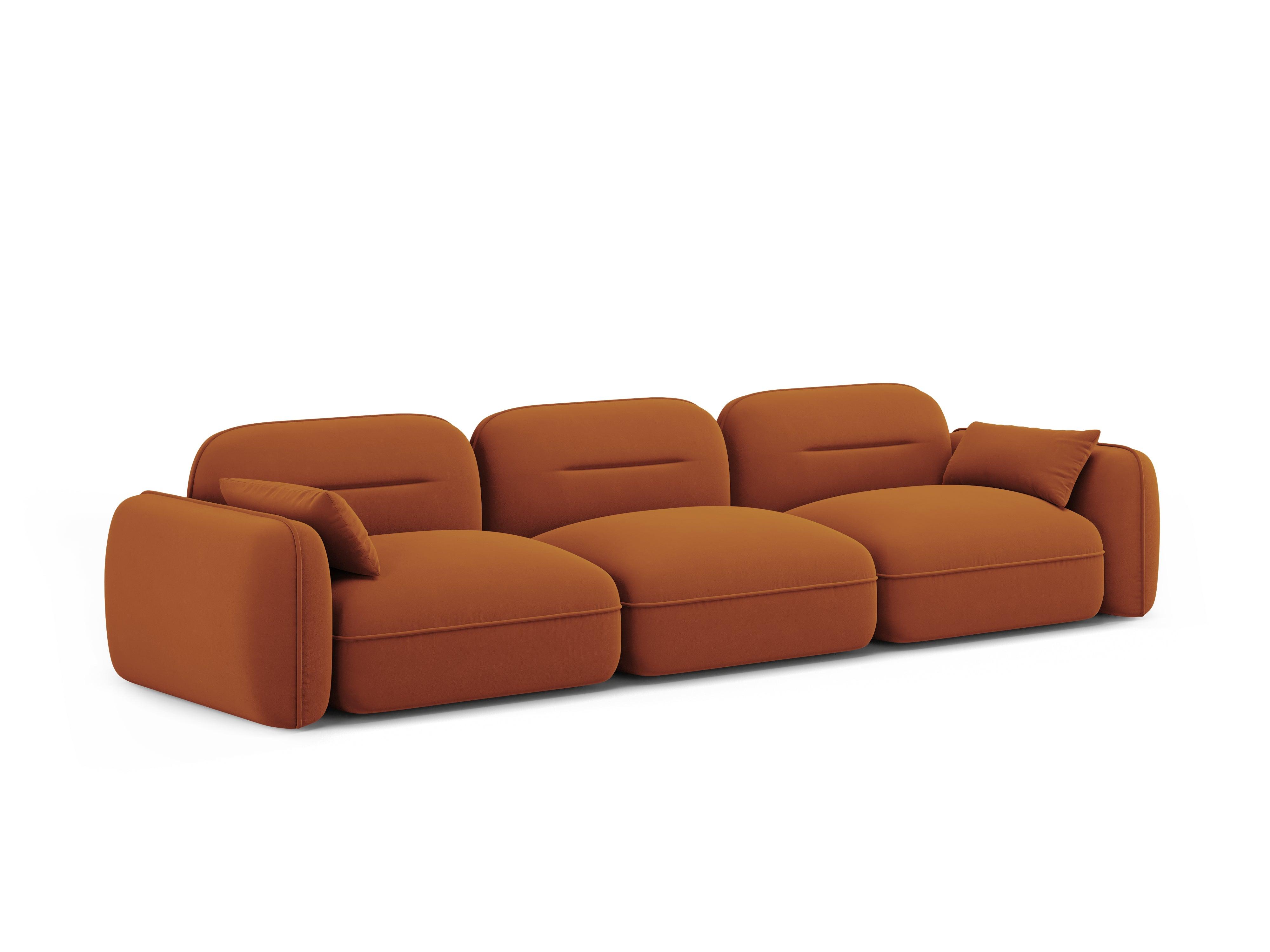 Sofa modułowa aksamitna 4-osobowa SYDNEY terracotta Cosmopolitan Design    Eye on Design