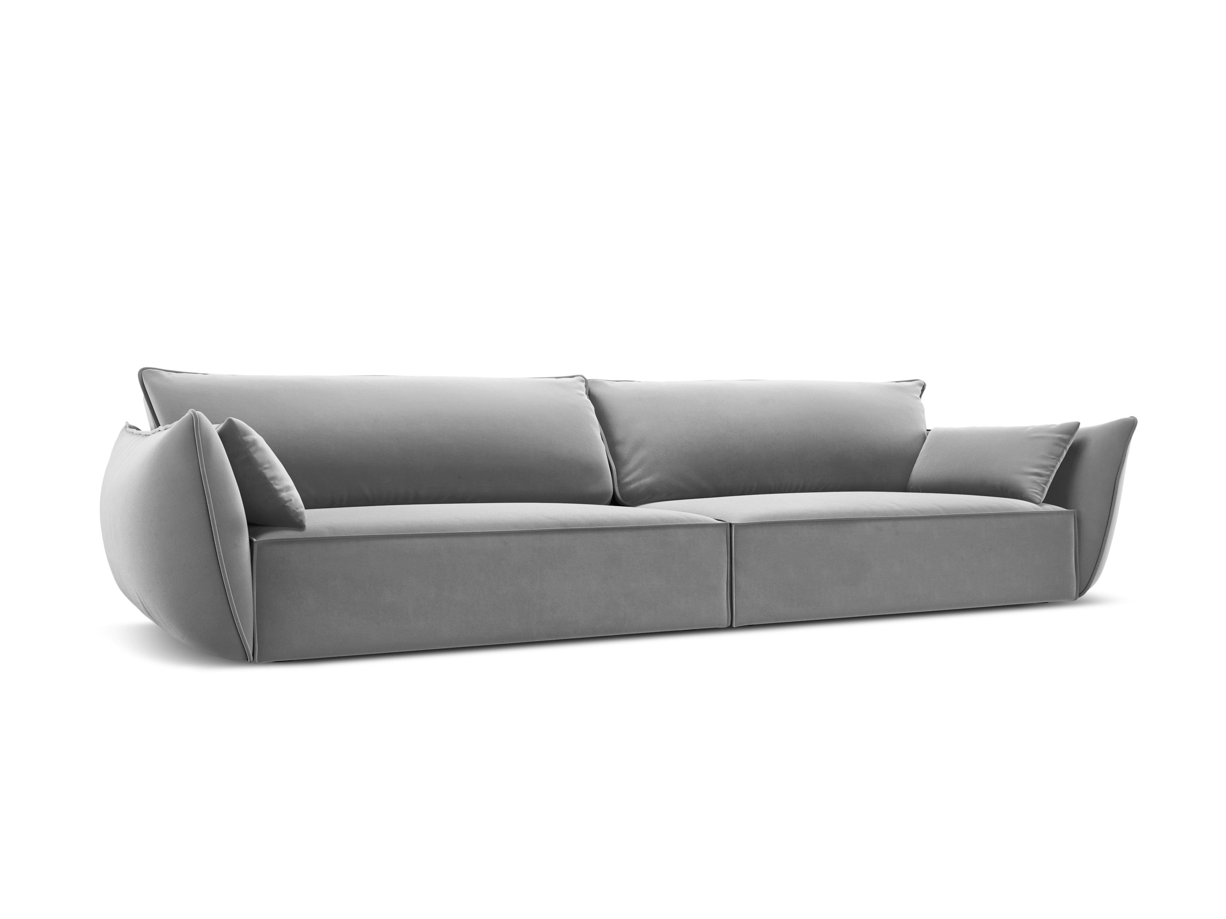 Sofa aksamitna 4-osobowa VANDA szary Mazzini Sofas    Eye on Design