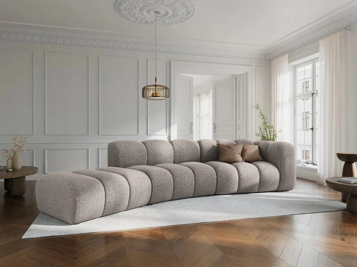 Sofa aksamitna 5-osobowa lewostronna SKYLER butelkowy zielony Interieurs 86    Eye on Design