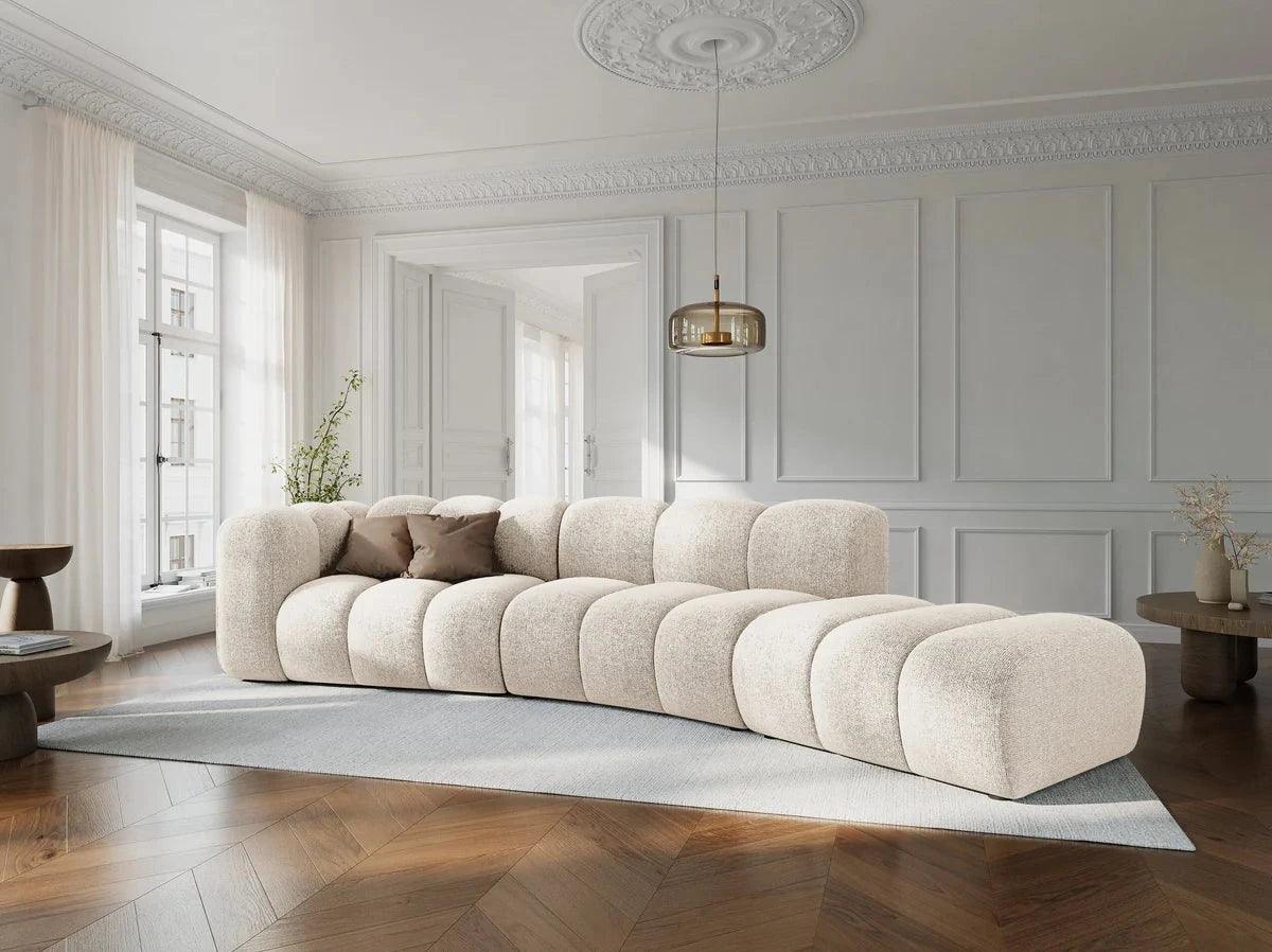 Sofa aksamitna 5-osobowa prawostronna SKYLER butelkowy zielony Interieurs 86    Eye on Design