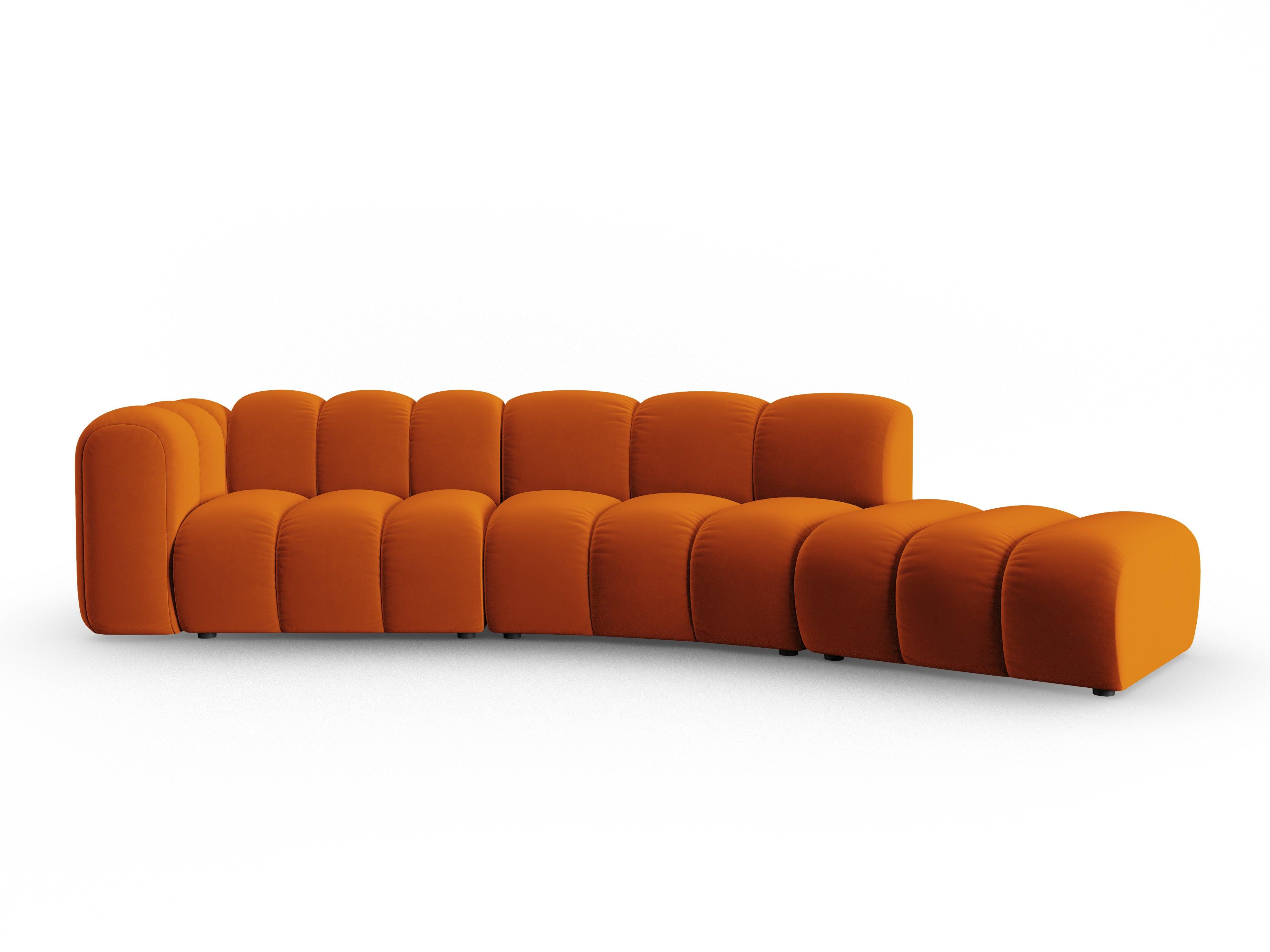 Sofa aksamitna 5-osobowa prawostronna SKYLER ceglany Interieurs 86    Eye on Design