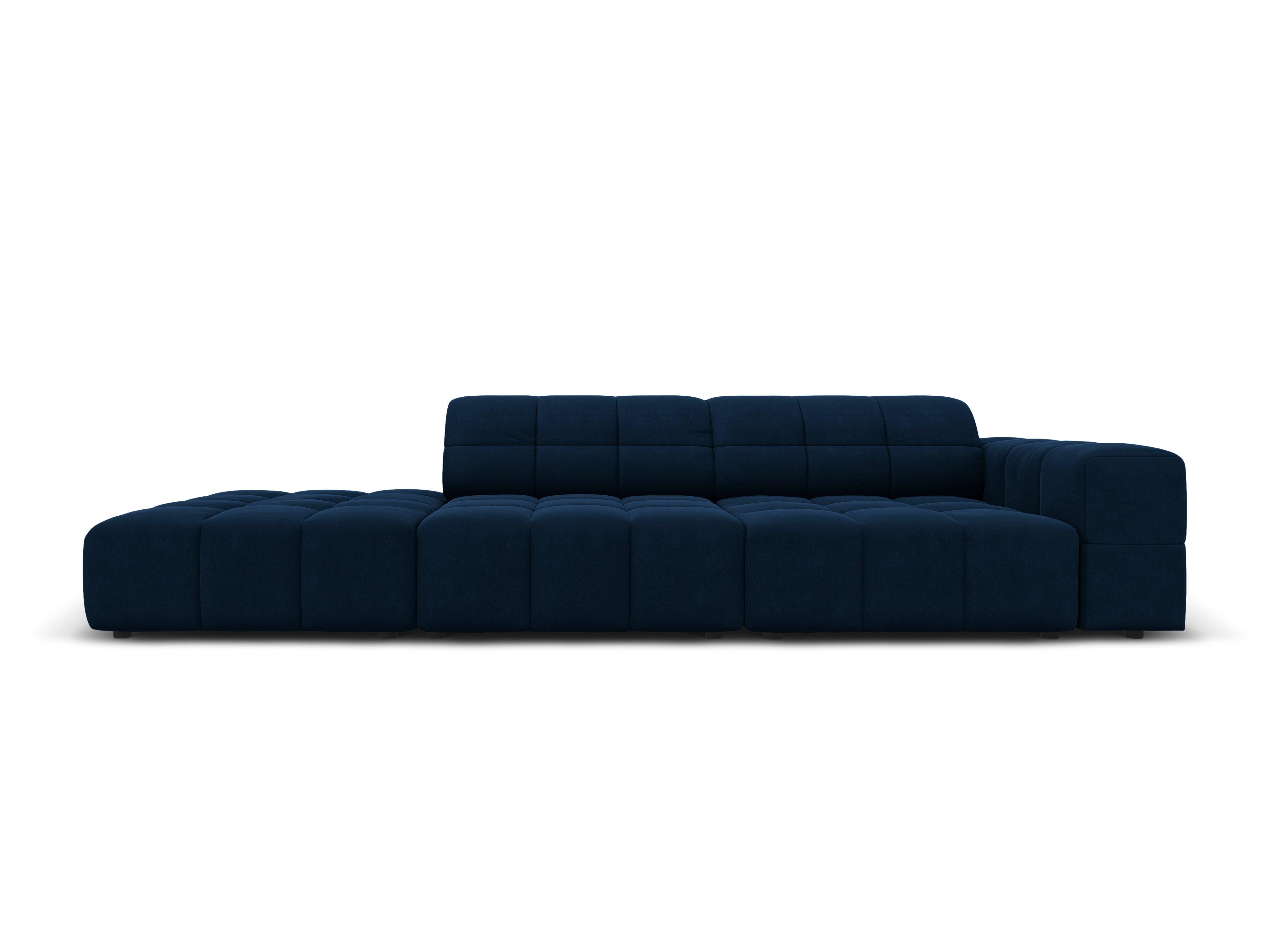 Sofa aksamitna lewostronna 3-osobowa CHICAGO granat królewski Cosmopolitan Design    Eye on Design