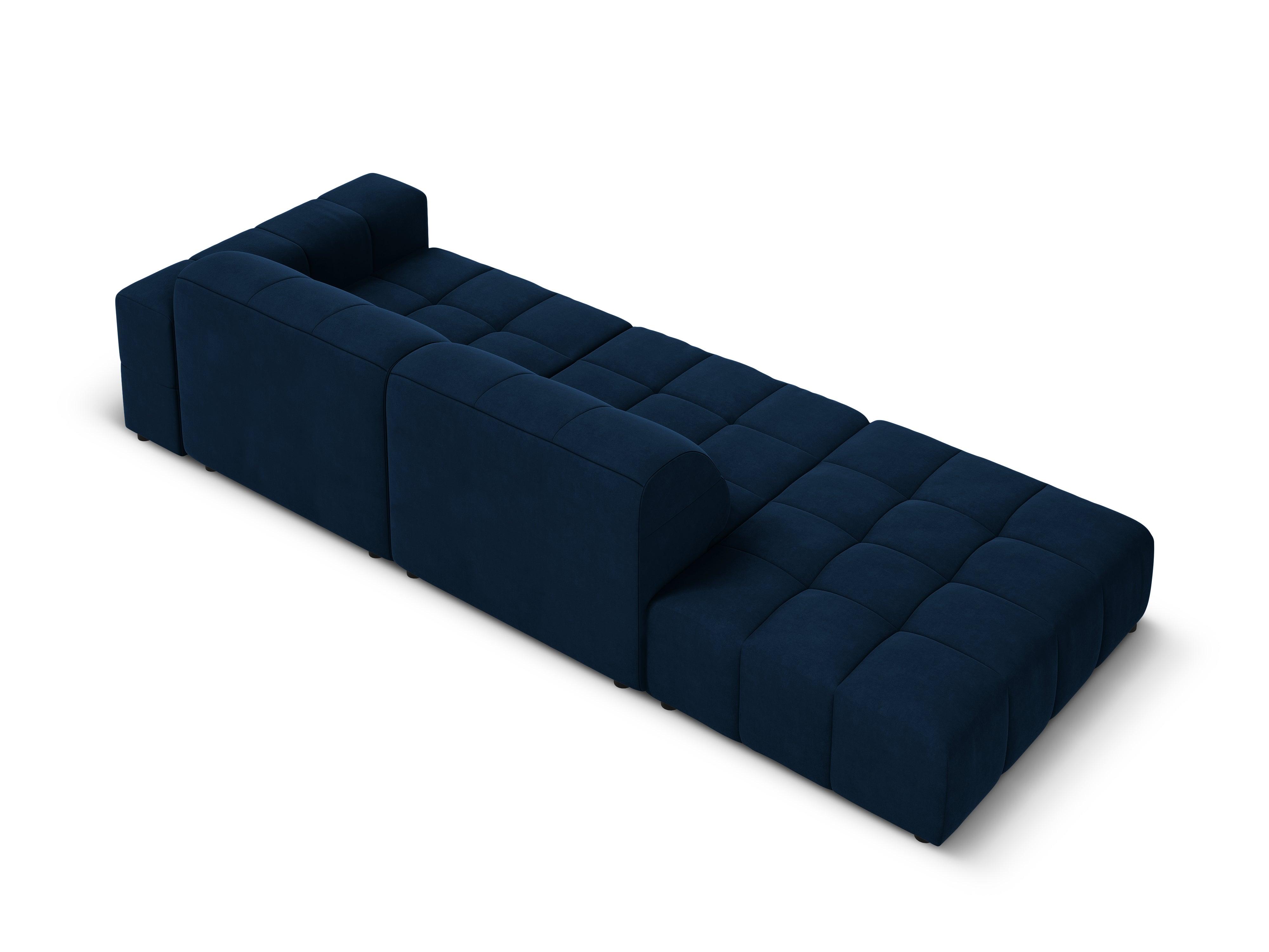 Sofa aksamitna lewostronna 3-osobowa CHICAGO granat królewski Cosmopolitan Design    Eye on Design