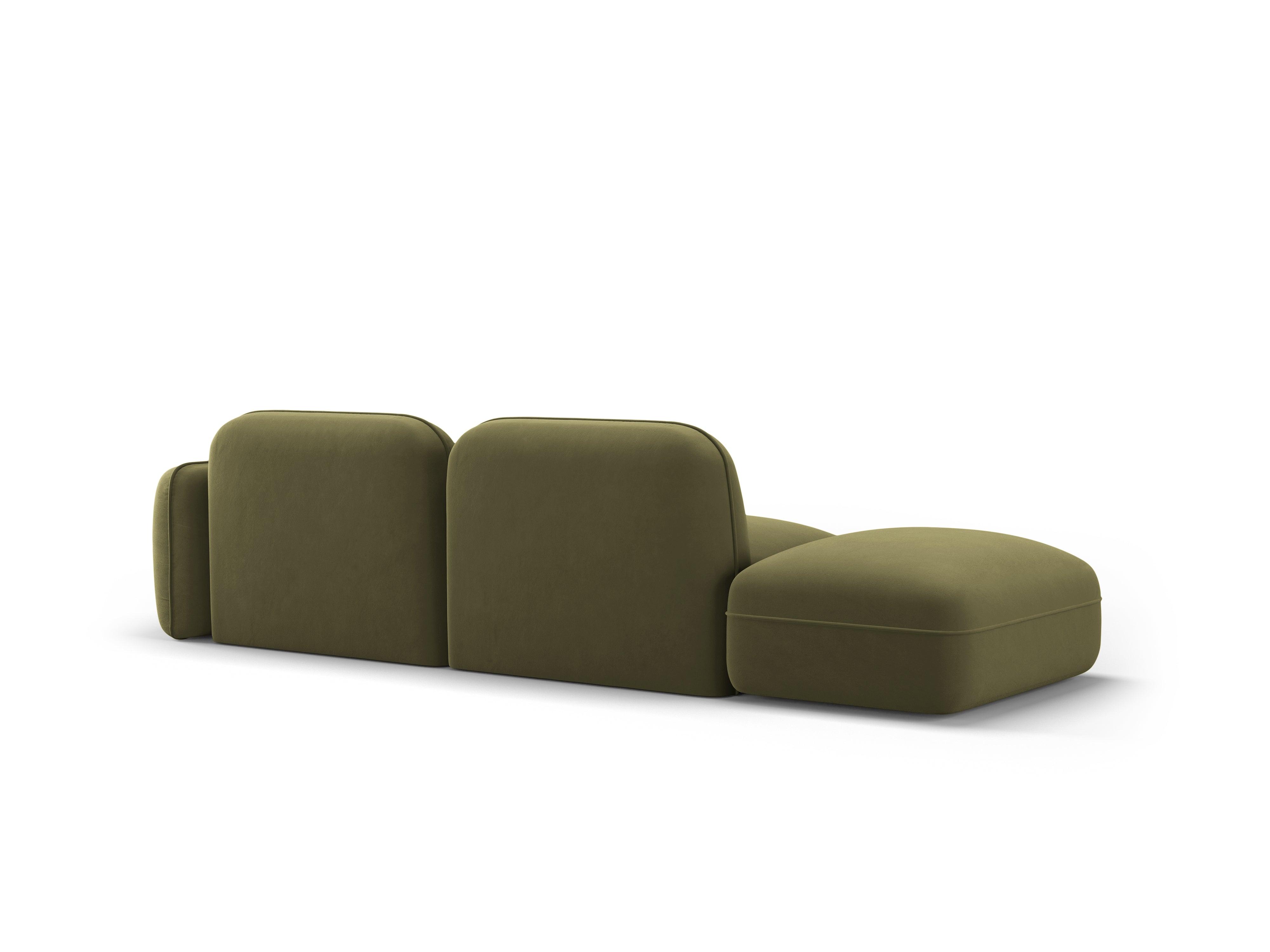 Sofa modułowa aksamitna lewostronna 3-osobowa SYDNEY jasnozielony Cosmopolitan Design    Eye on Design