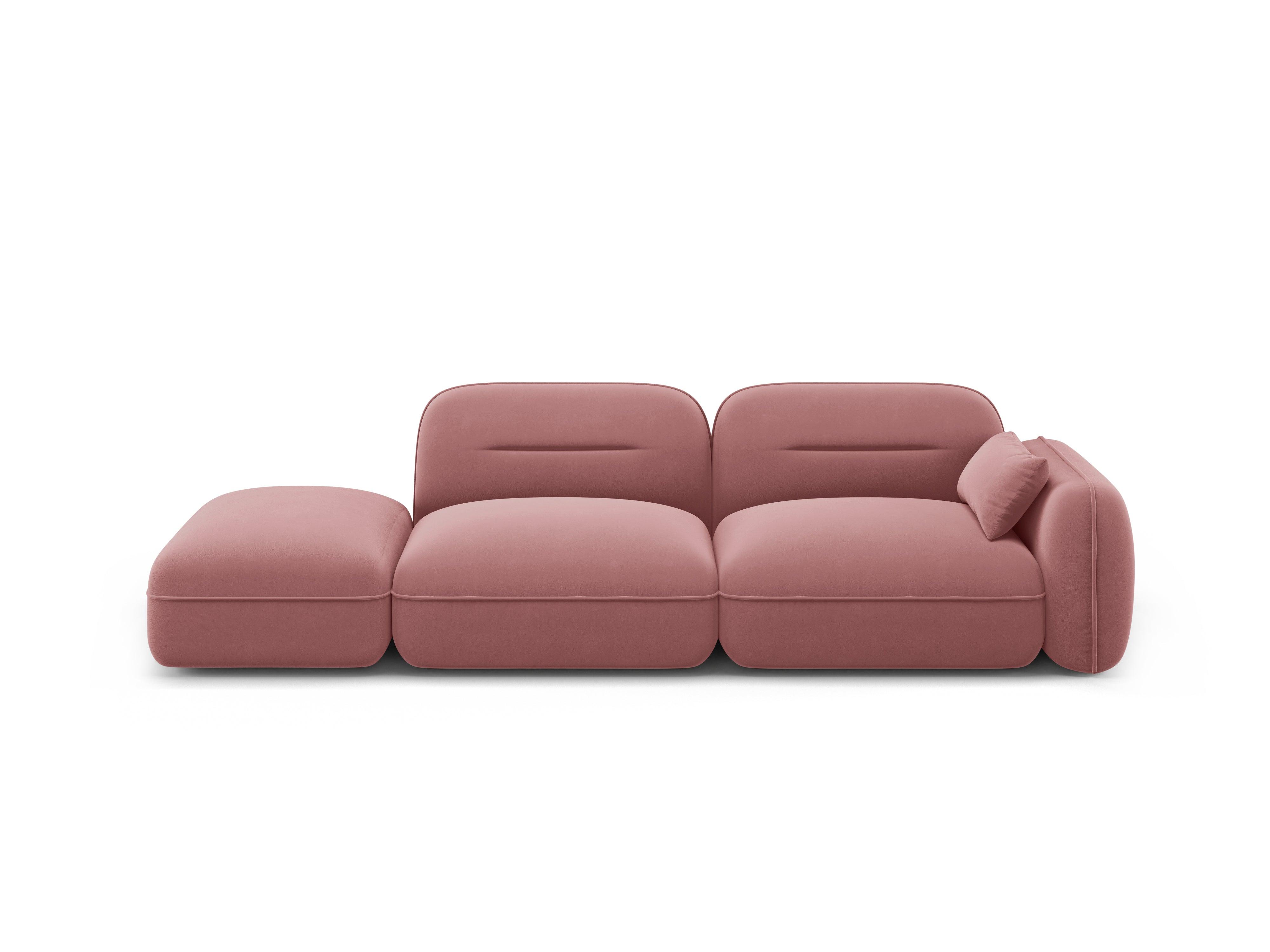 Sofa modułowa aksamitna lewostronna 3-osobowa SYDNEY łososiowy Cosmopolitan Design    Eye on Design