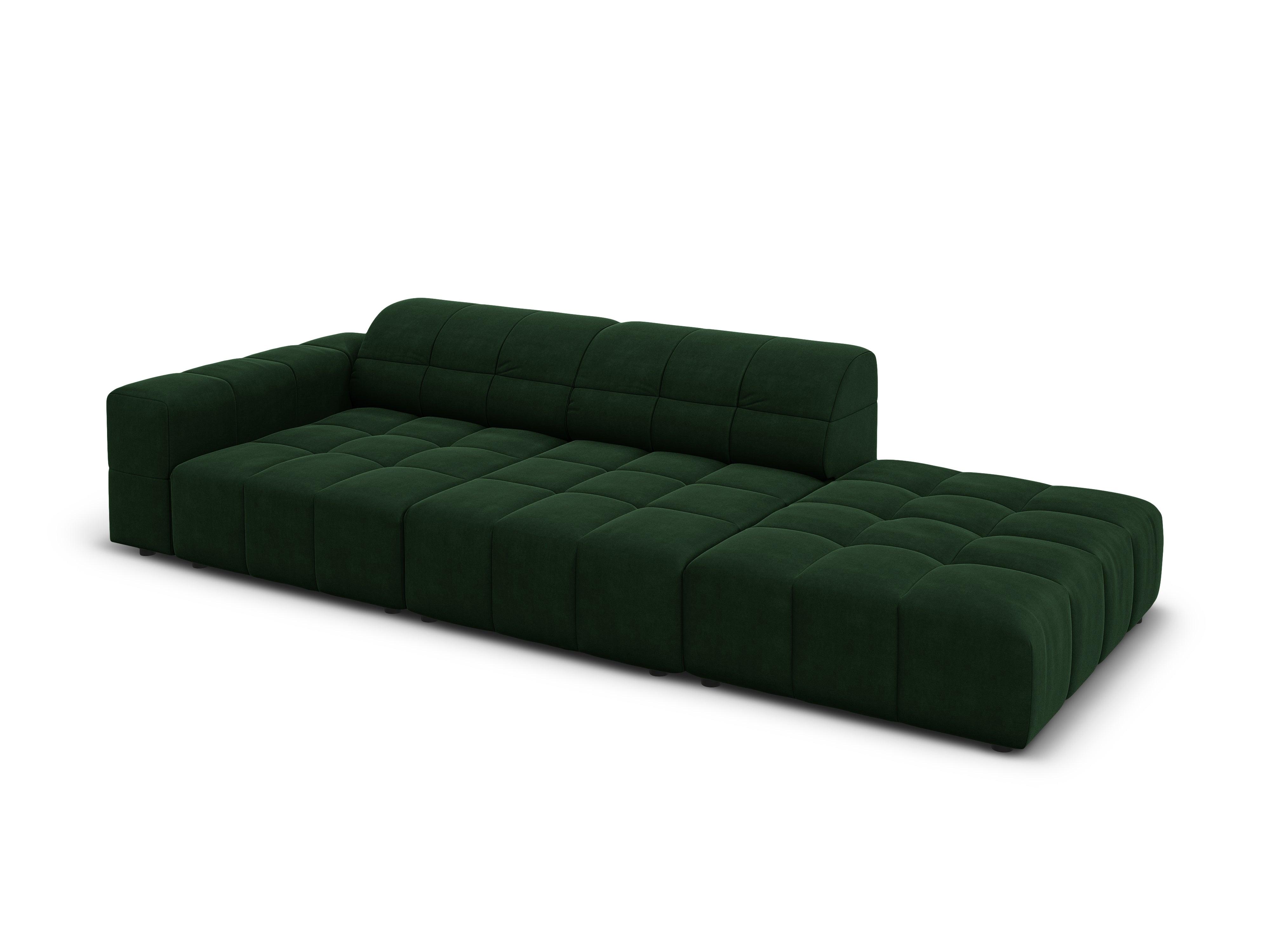 Sofa aksamitna prawostronna 3-osobowa CHICAGO butelkowa zieleń Cosmopolitan Design    Eye on Design