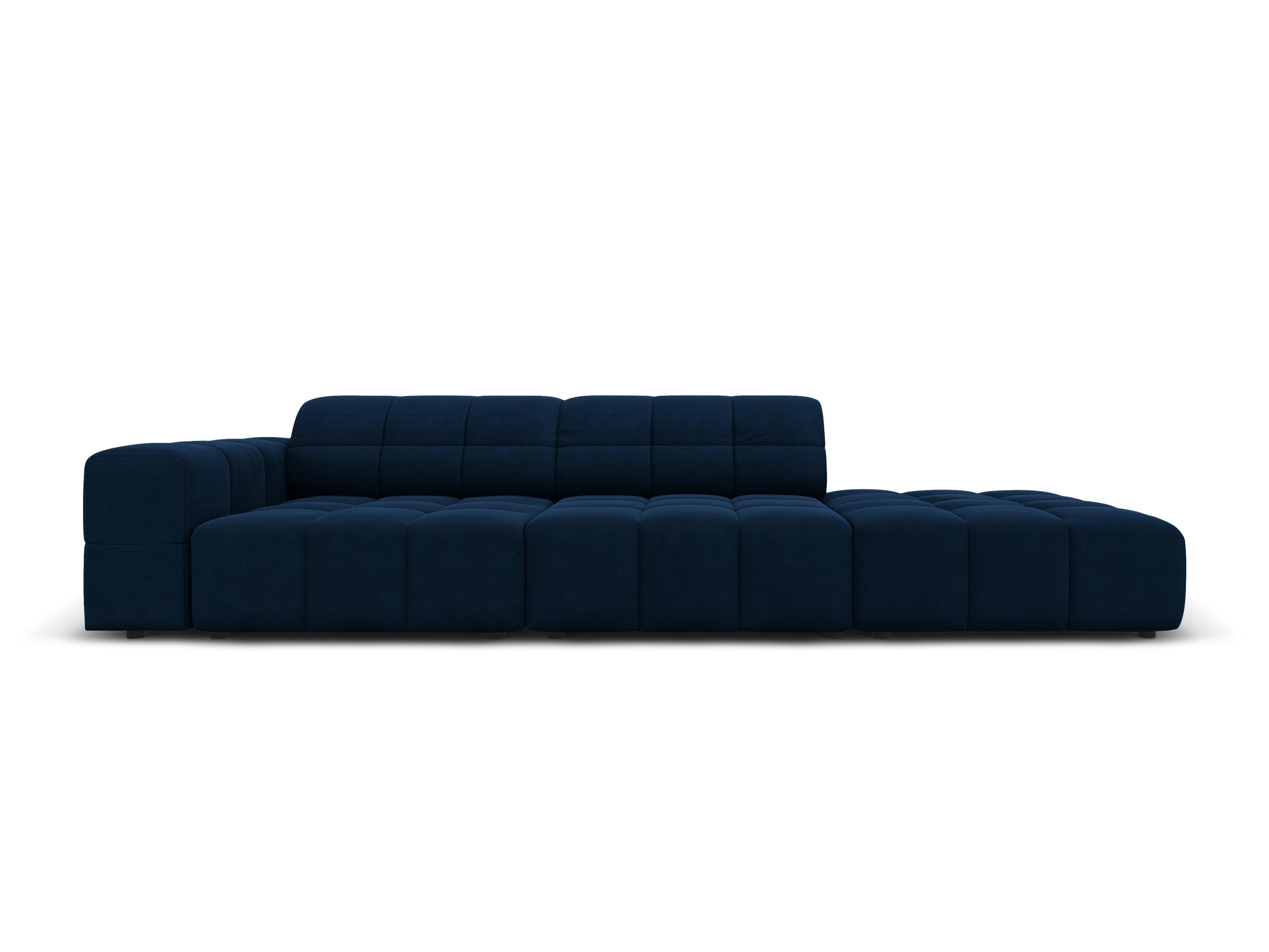 Sofa aksamitna prawostronna 3-osobowa CHICAGO granat królewski Cosmopolitan Design    Eye on Design