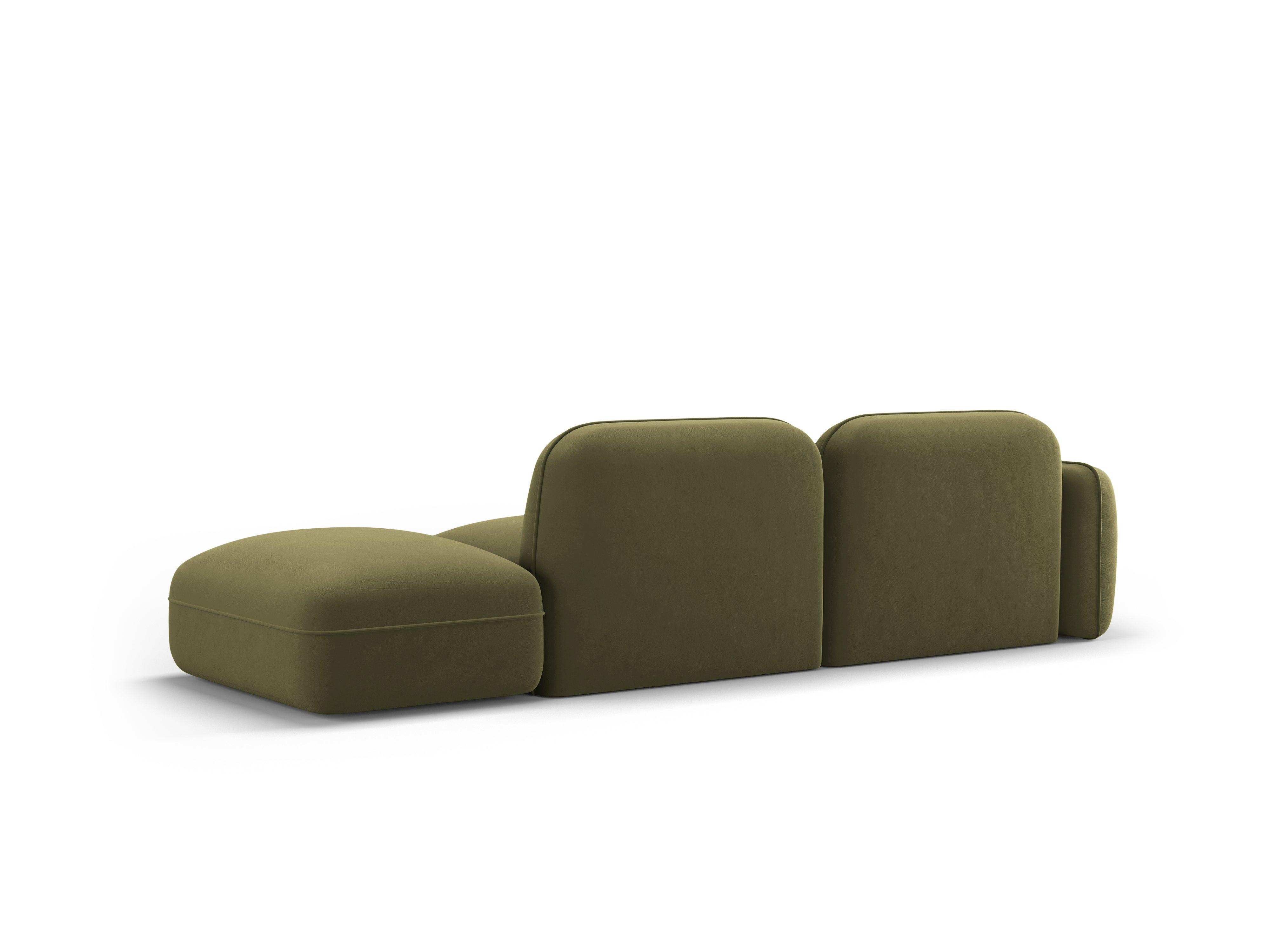 Sofa modułowa aksamitna prawostronna 3-osobowa SYDNEY jasnozielony Cosmopolitan Design    Eye on Design