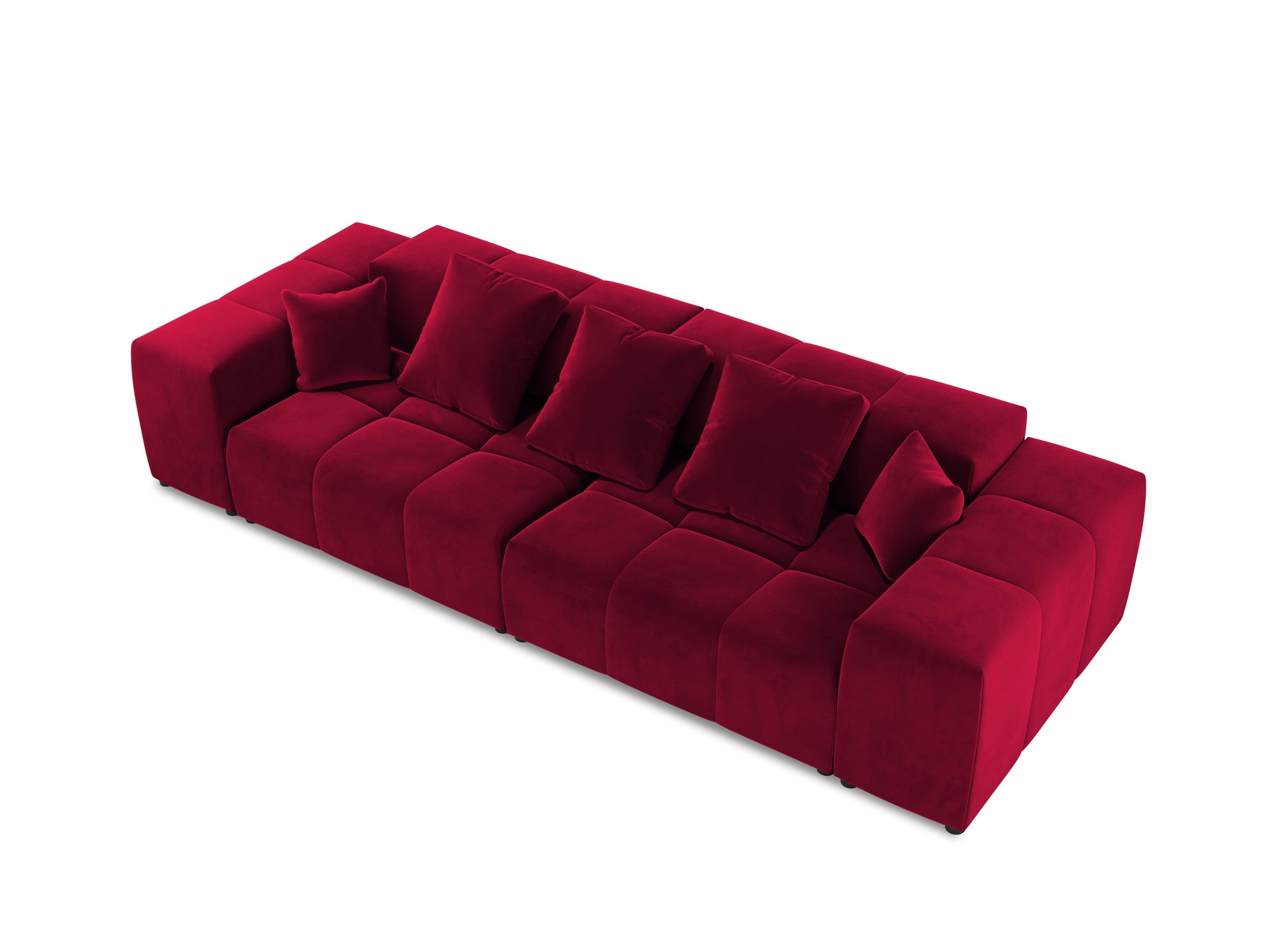 Sofa aksamitna ROME czerwony Cosmopolitan Design    Eye on Design