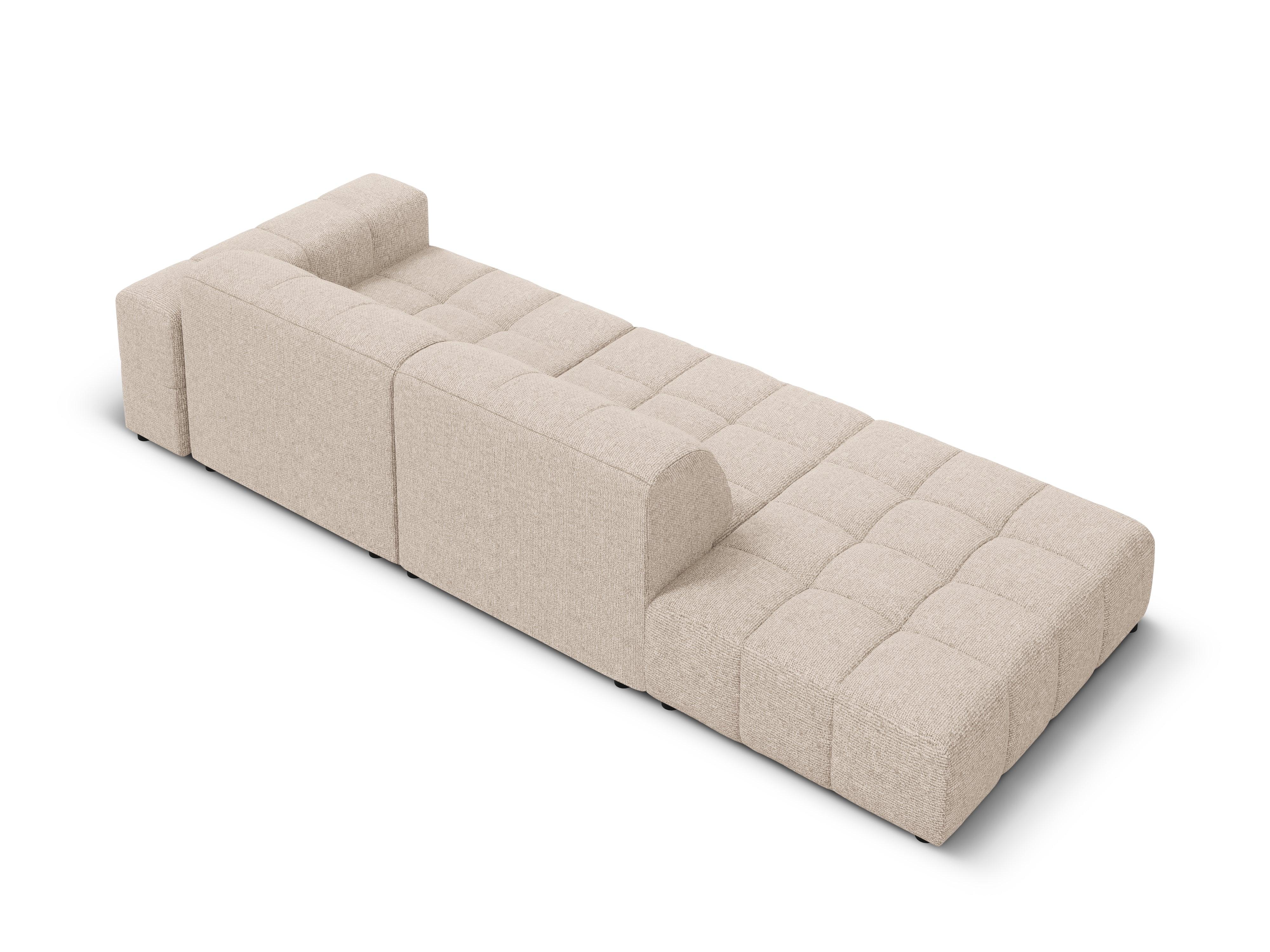 Sofa lewostronna 3-osobowa CHICAGO beżowy szenil Cosmopolitan Design    Eye on Design