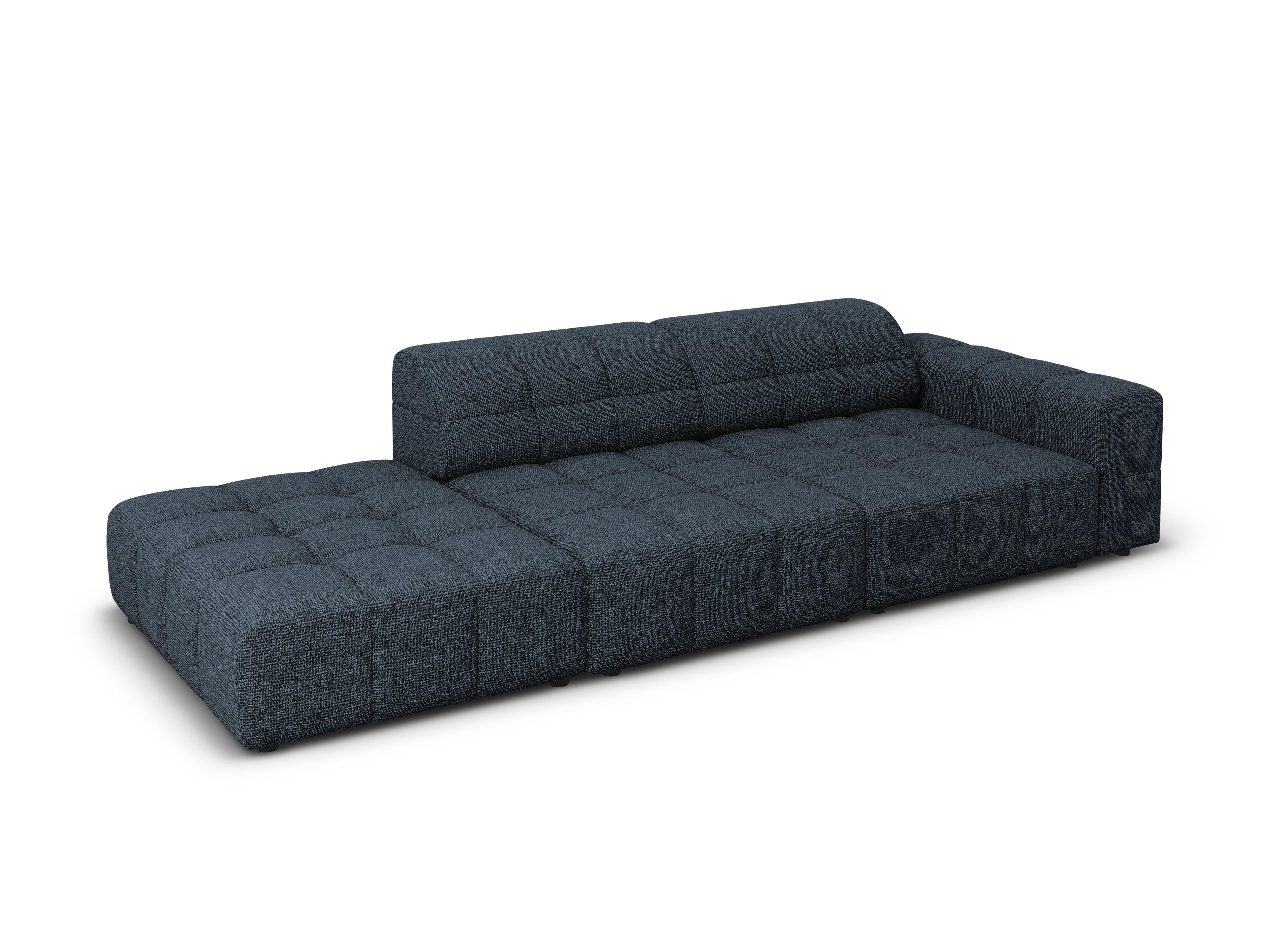 Sofa lewostronna 3-osobowa CHICAGO niebieski szenil Cosmopolitan Design    Eye on Design