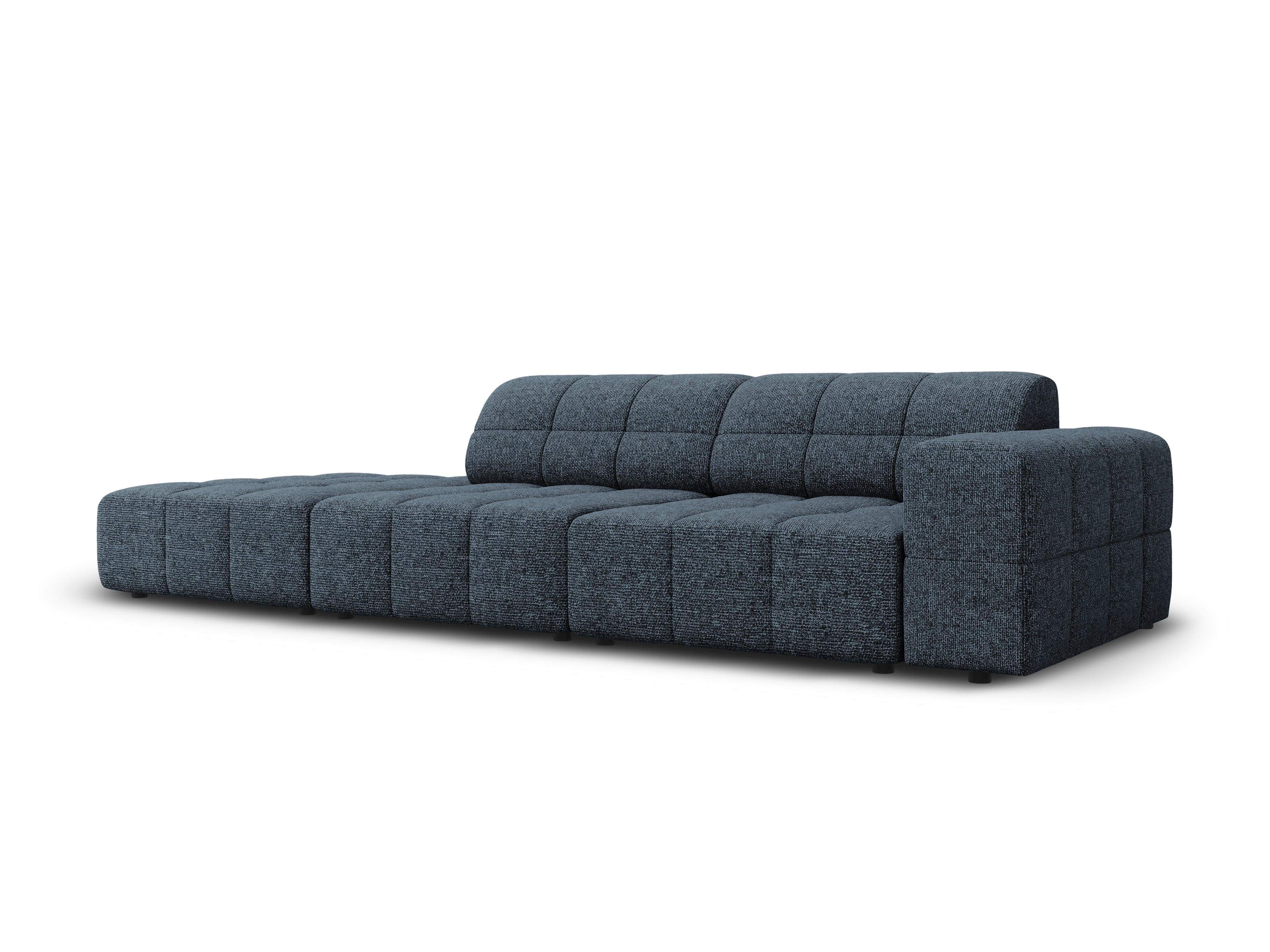 Sofa lewostronna 3-osobowa CHICAGO niebieski szenil Cosmopolitan Design    Eye on Design