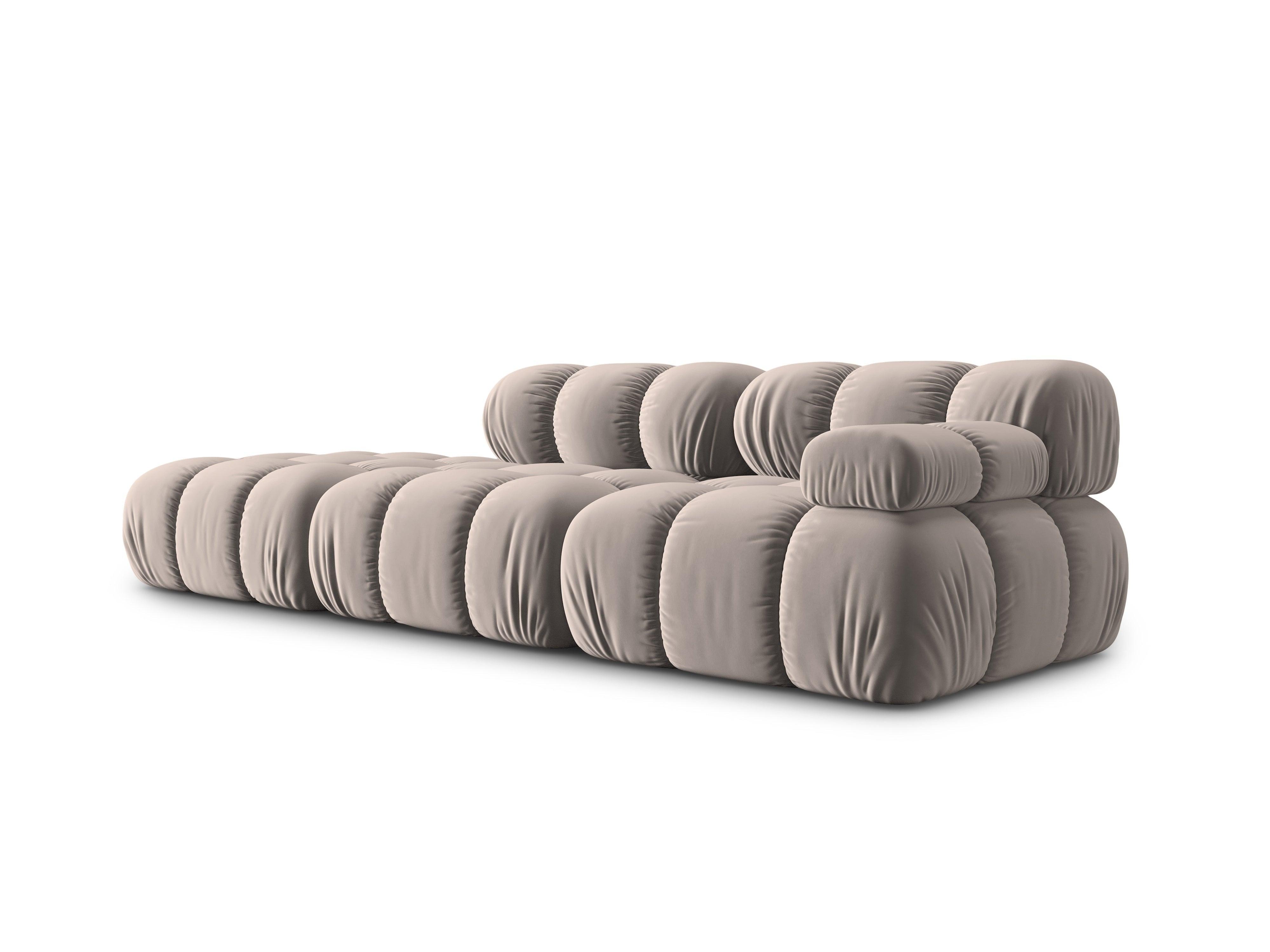 Sofa modułowa aksamitna lewostronna 4-osobowa TROPEA cappuccino Milo Casa    Eye on Design