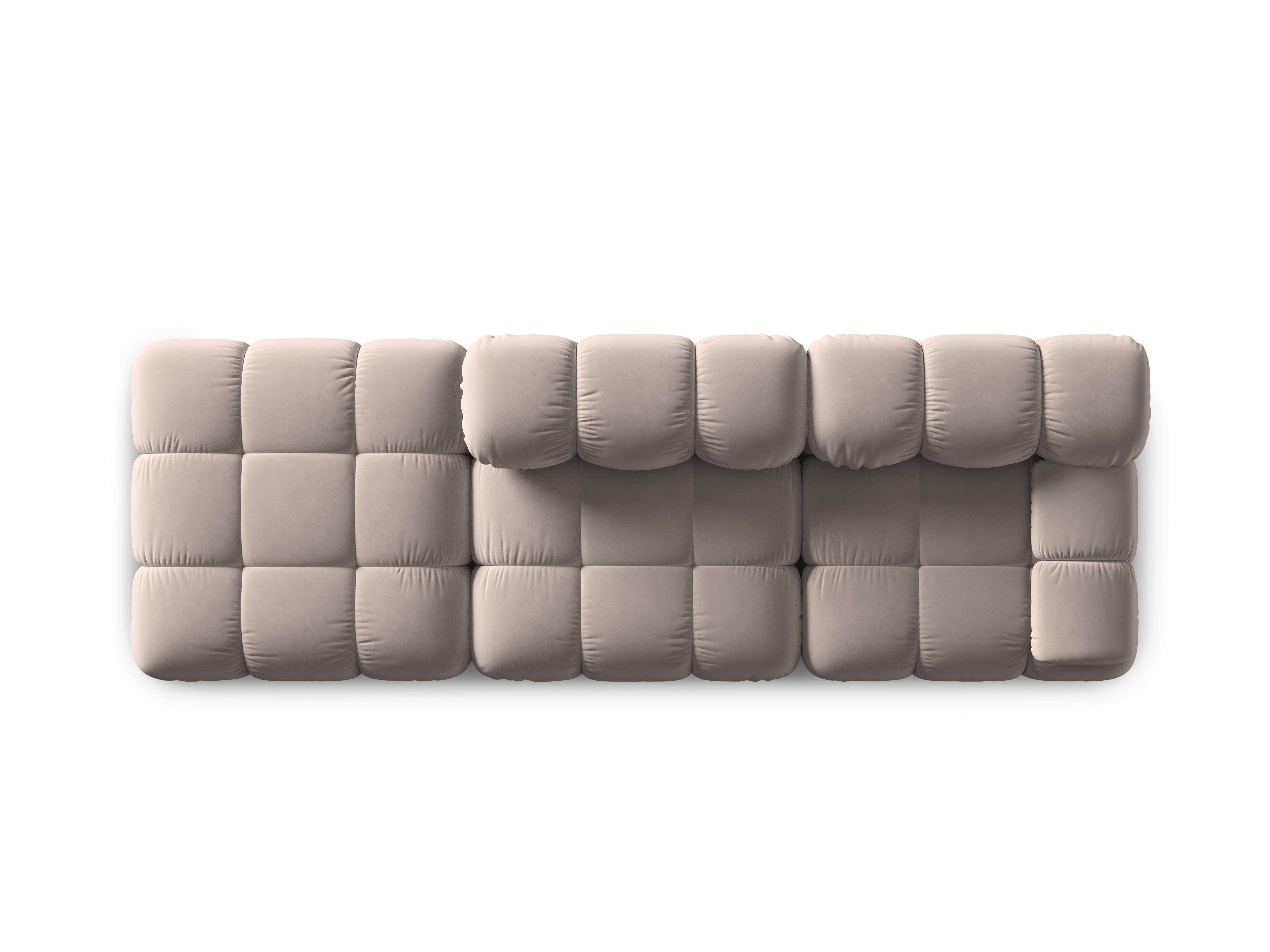 Sofa modułowa aksamitna lewostronna 4-osobowa TROPEA cappuccino Milo Casa    Eye on Design