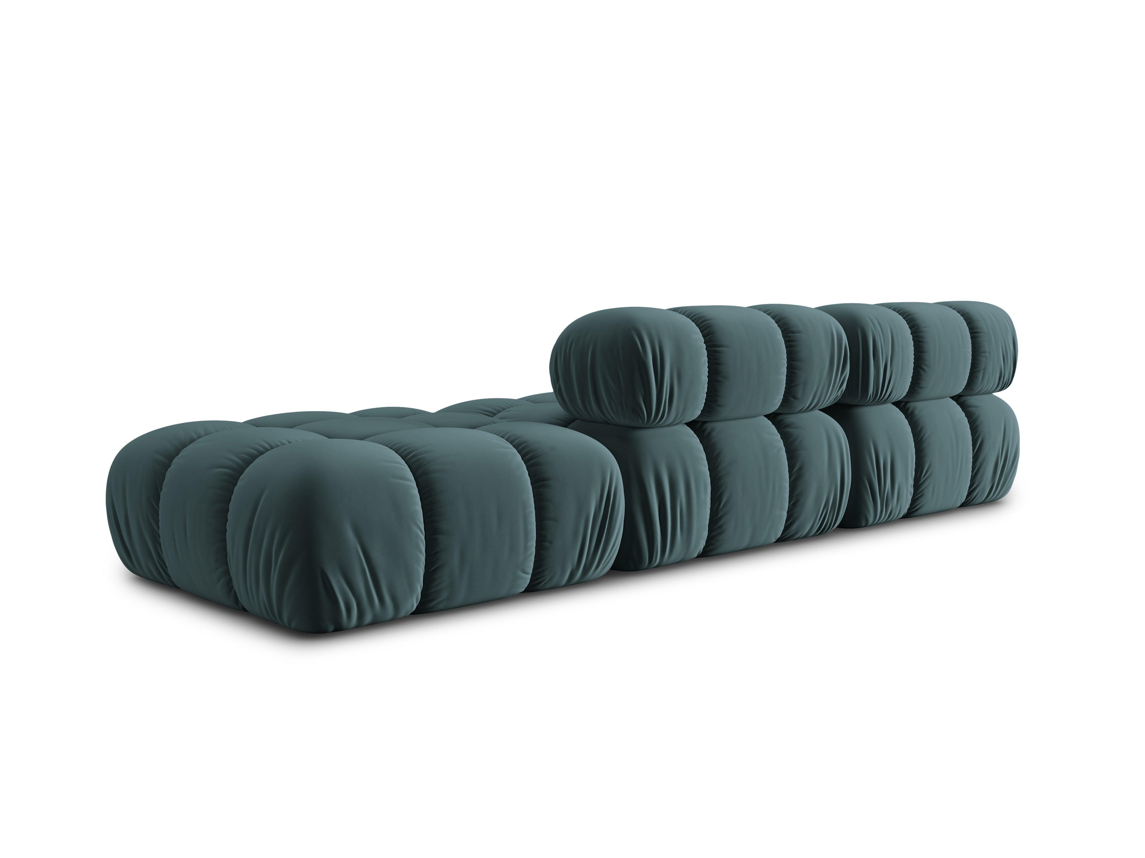 Sofa modułowa aksamitna prawostronna 4-osobowa TROPEA petrol Milo Casa    Eye on Design