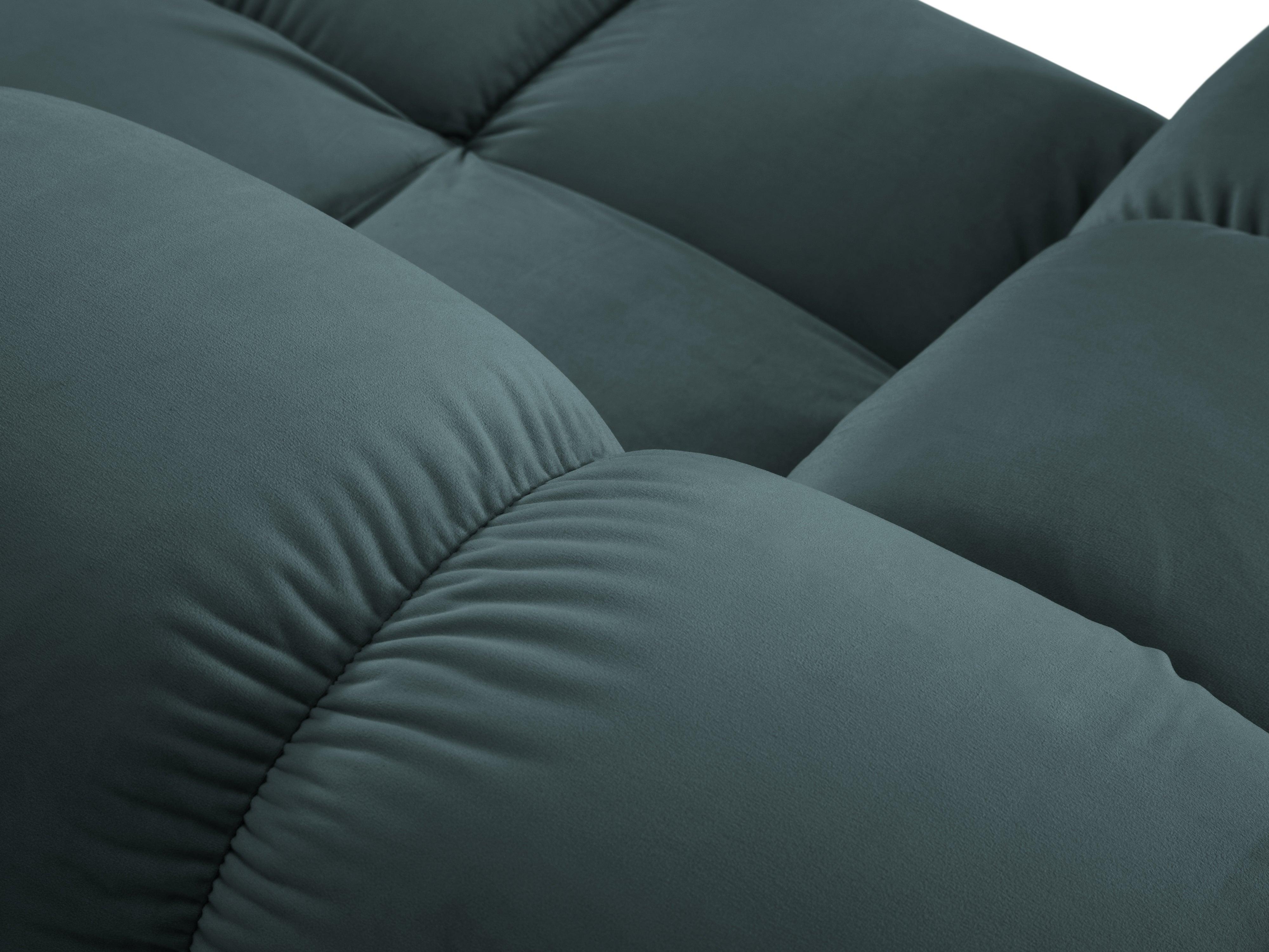 Sofa modułowa aksamitna prawostronna 4-osobowa TROPEA petrol Milo Casa    Eye on Design